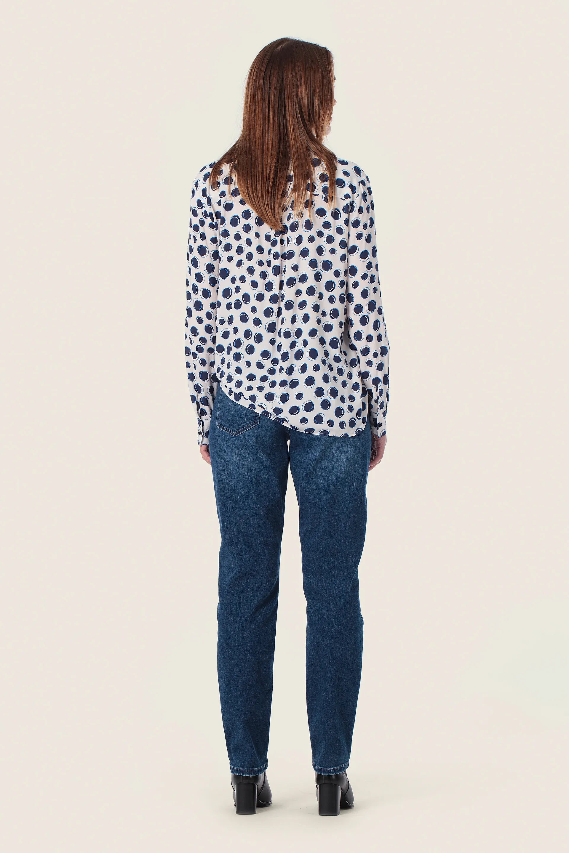 Gerry Weber Beige Natural 0 Printed Button Down Blouse SKU: N60450_189 Image 04