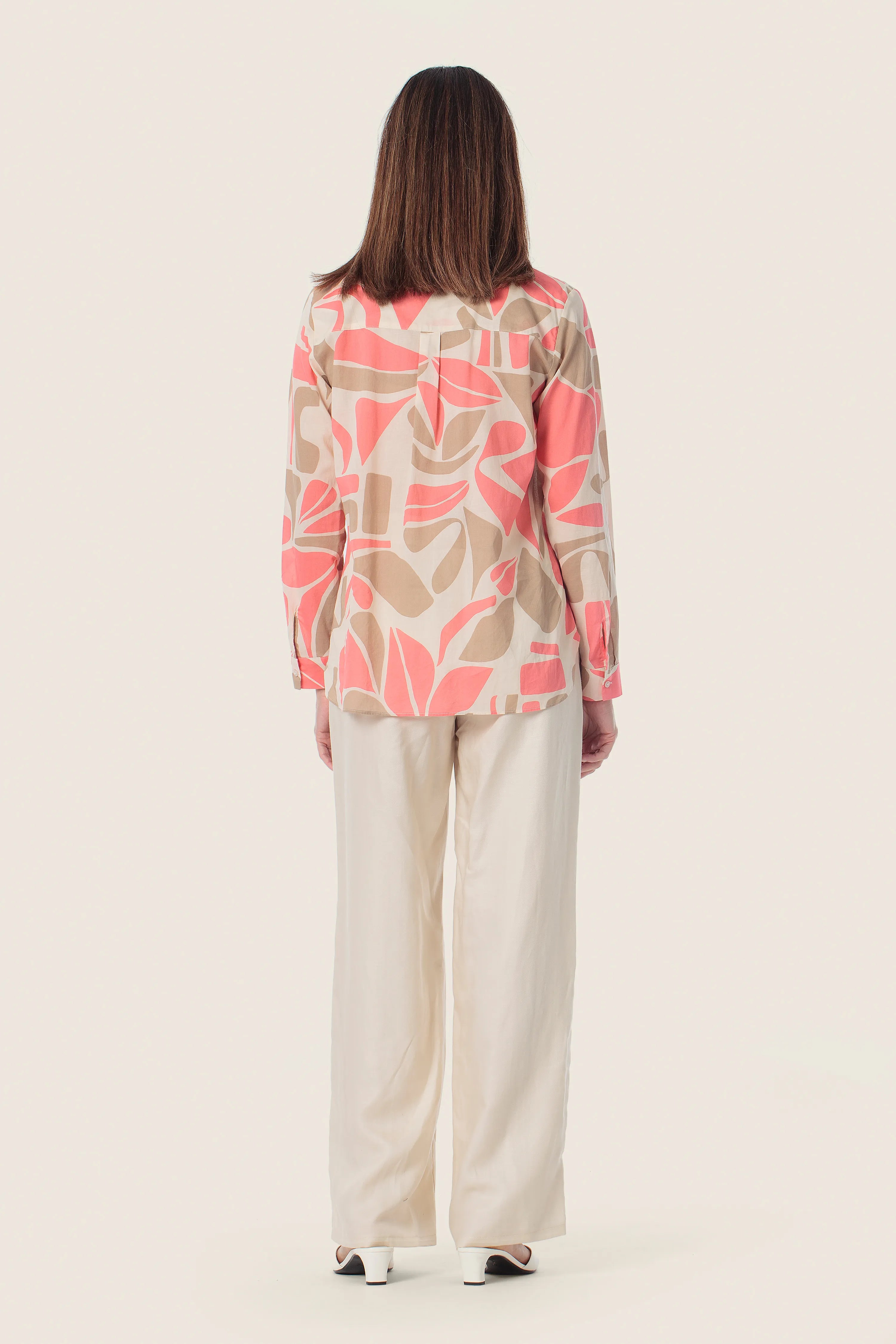 Gerry Weber Pink Powder 0 Long Sleeve Printed Blouse SKU: N60478_351 Image 04