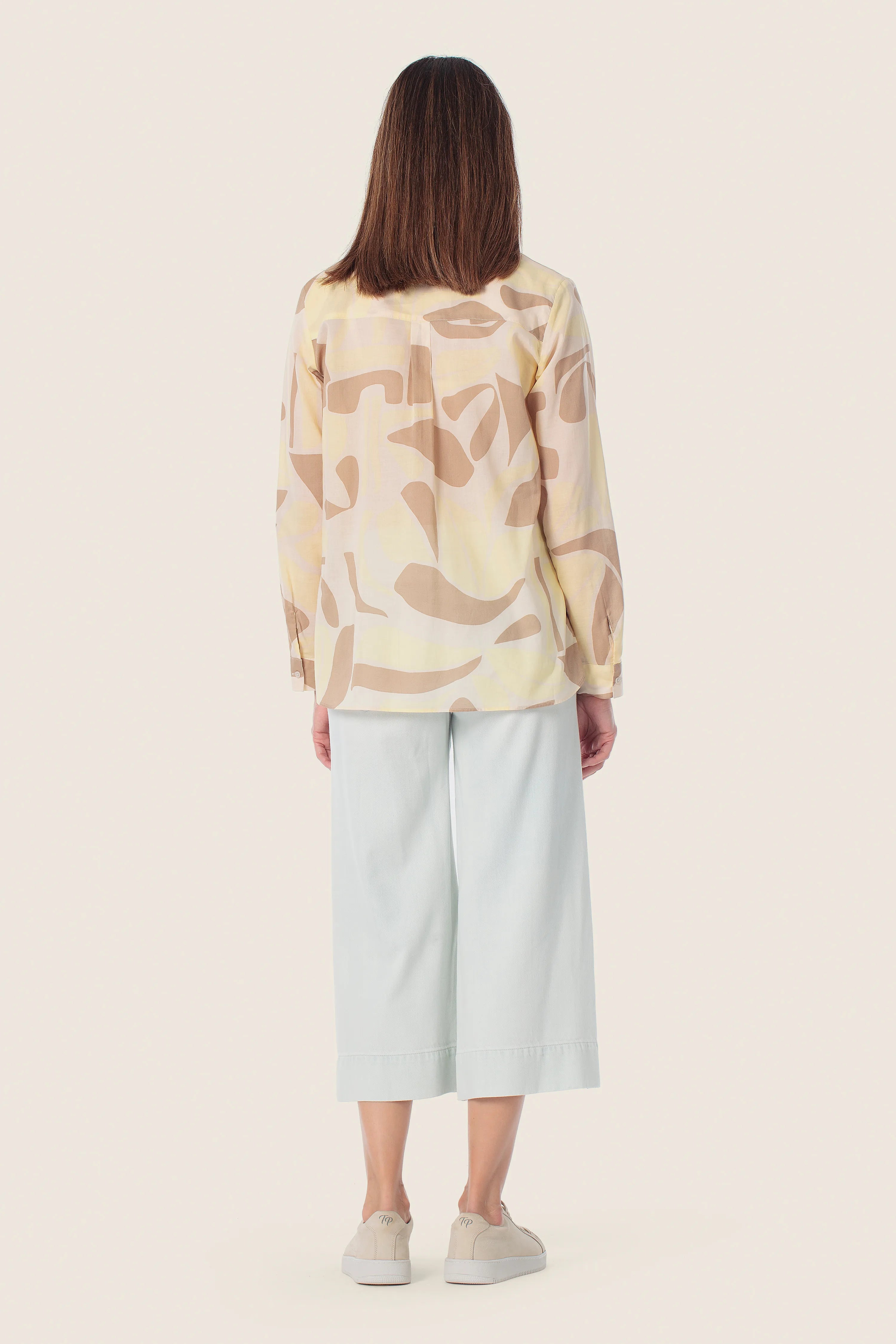 Gerry Weber Yellow Corn 0 Long Sleeve Printed Blouse SKU: N60478_358 Image 02