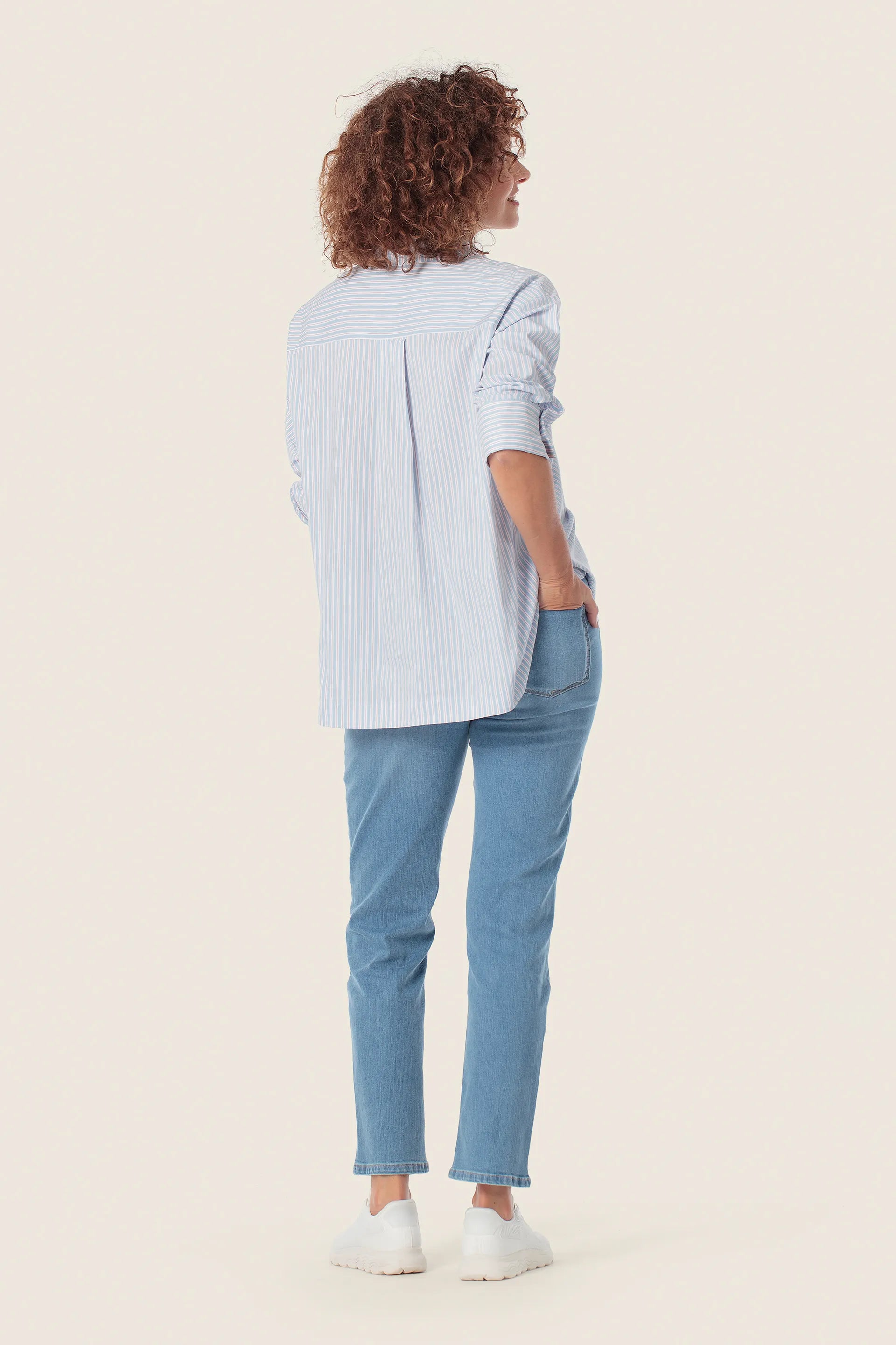 Gerry Weber Blue Sky 0 Striped Shirt With Mockneck SKU: N60601_125 Image 04
