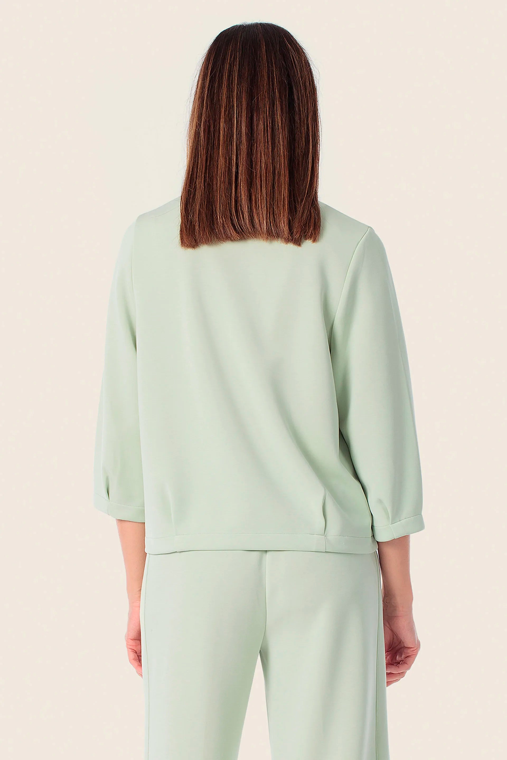 Gerry Weber Green Mint 0 Green Sweatshirt With V-Neck Collar SKU: N60603_218 Image 02