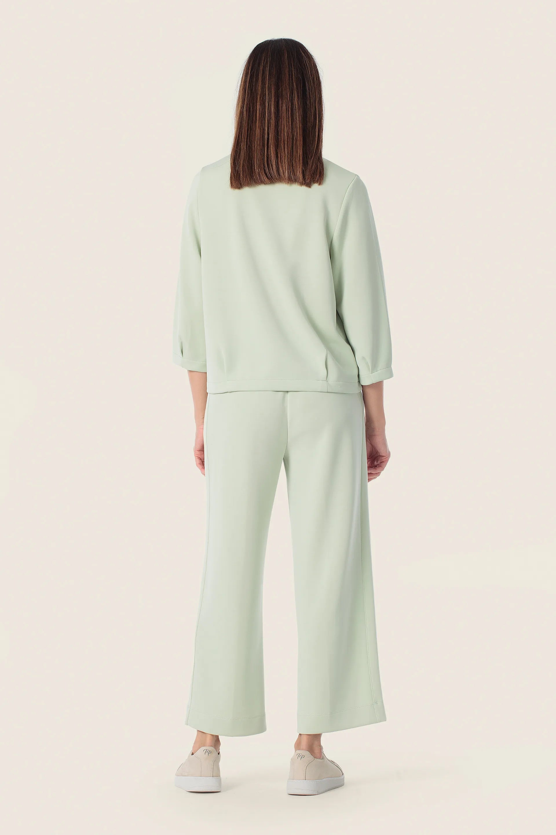 Gerry Weber Green Mint 0 Green Sweatshirt With V-Neck Collar SKU: N60603_218 Image 04