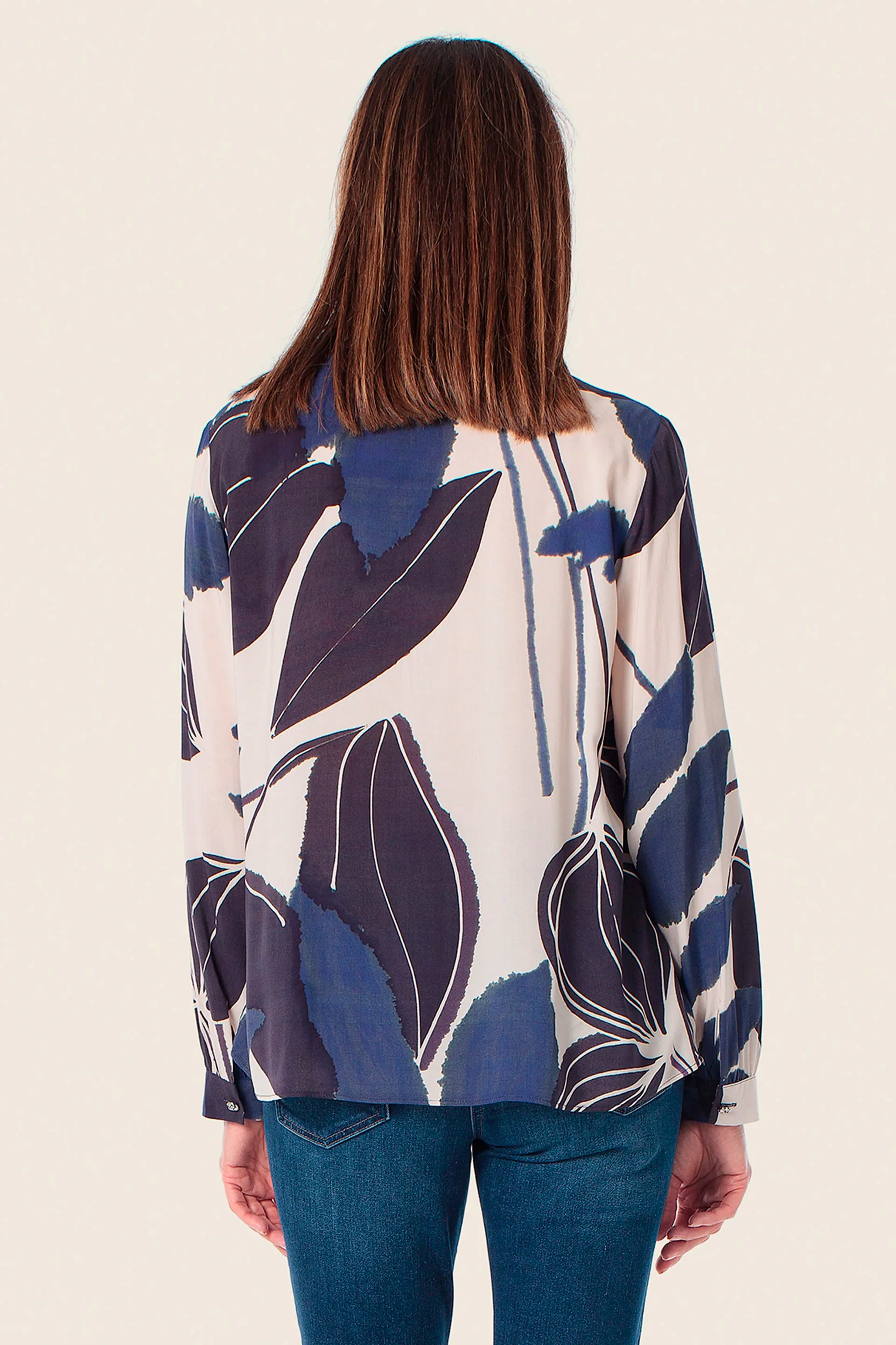 Gerry Weber Indigo 0 Printed Long Sleeve Blouse SKU: N61003_146 Image 02