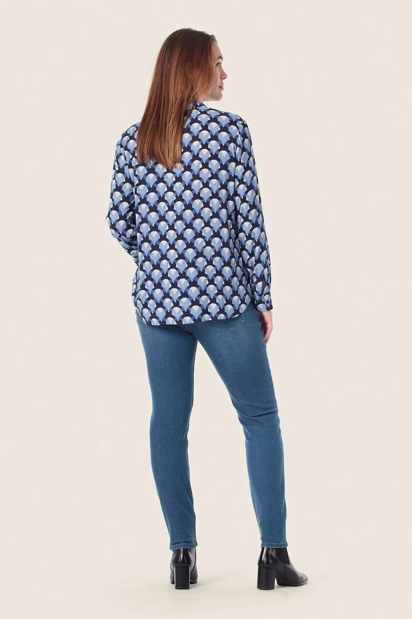 Gerry Weber Blue Mosaic Women Printed Blouse SKU: N61030_274 Image 04