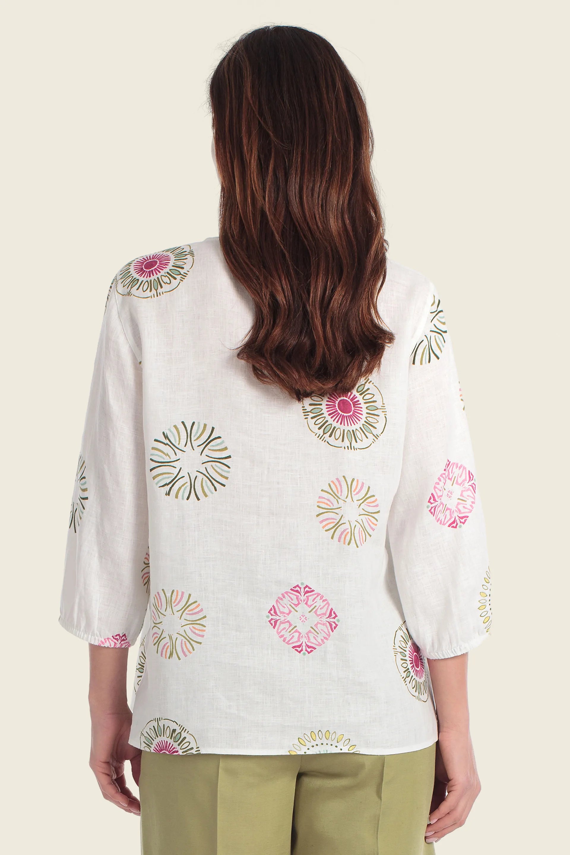 Gerry Weber Aop Ornament Print 0 White Printed Blouse SKU: N61041_669 Image 02