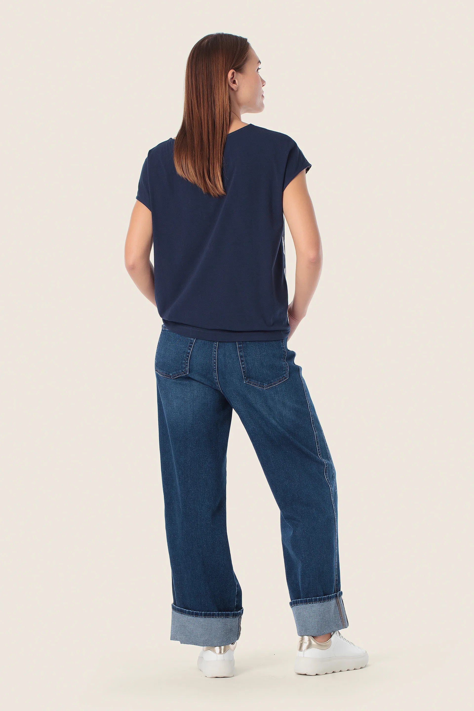 Gerry Weber Indigo 0 Patterned Short Sleeve Blouse SKU: N61704_146 Image 04
