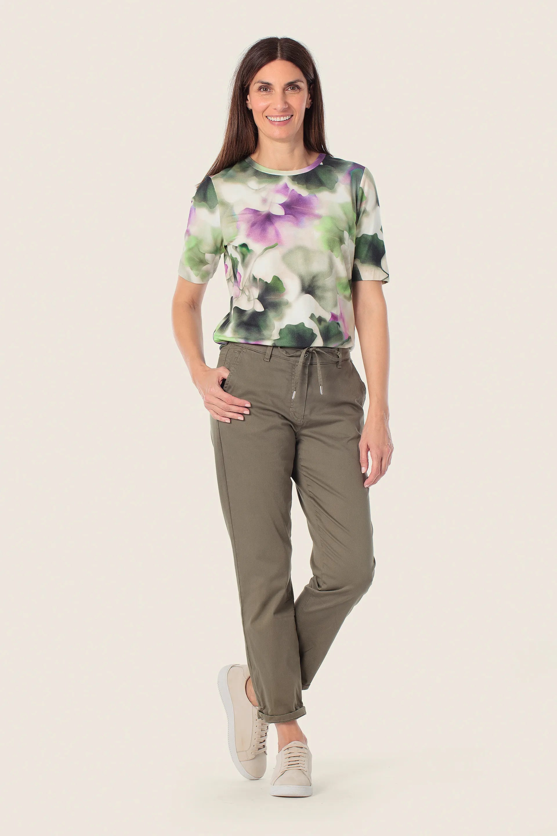 Gerry Weber Green Jade 0 Printed Short Sleeve T-Shirt SKU: N61706_235 Image 03