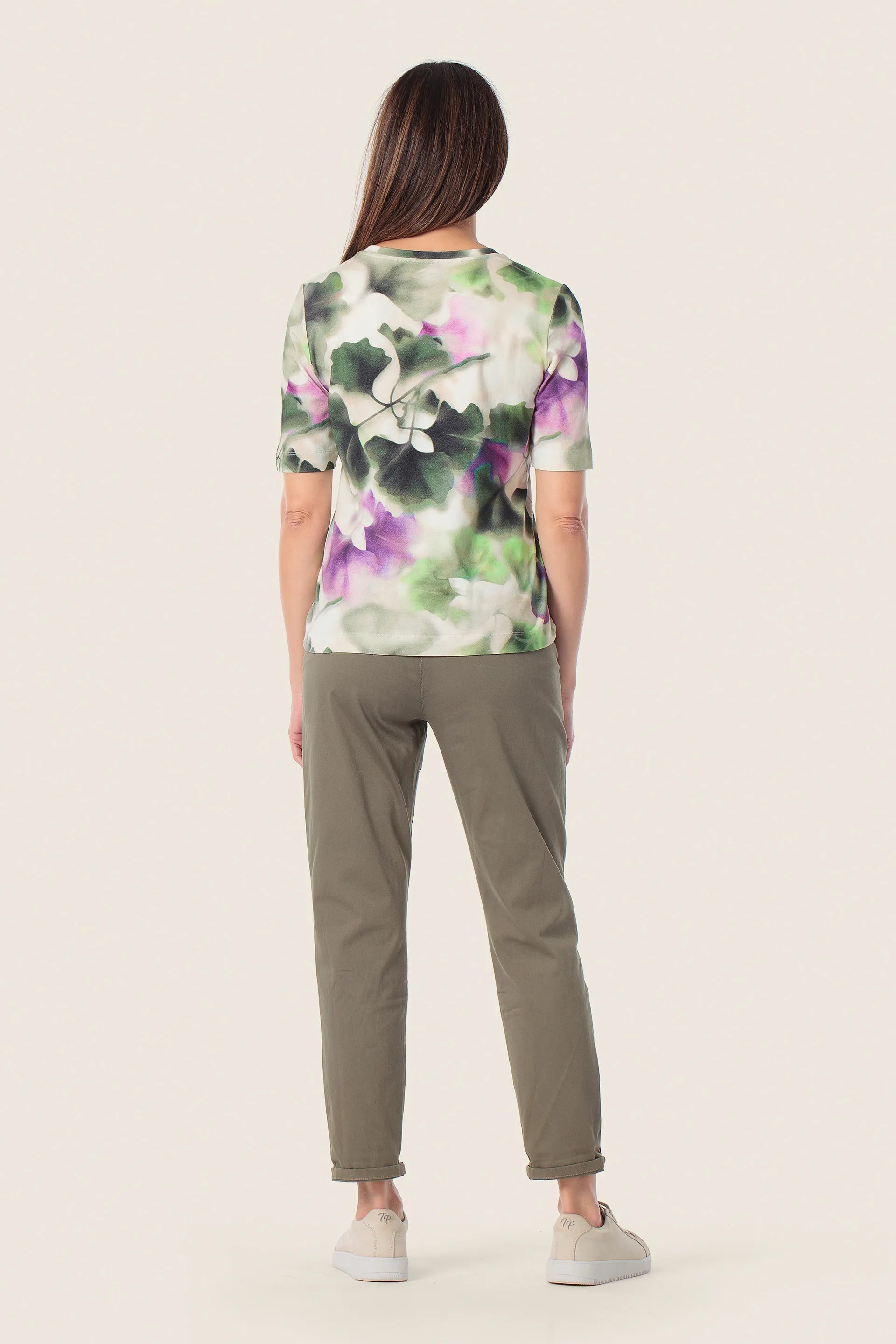 Gerry Weber Green Jade 0 Printed Short Sleeve T-Shirt SKU: N61706_235 Image 04