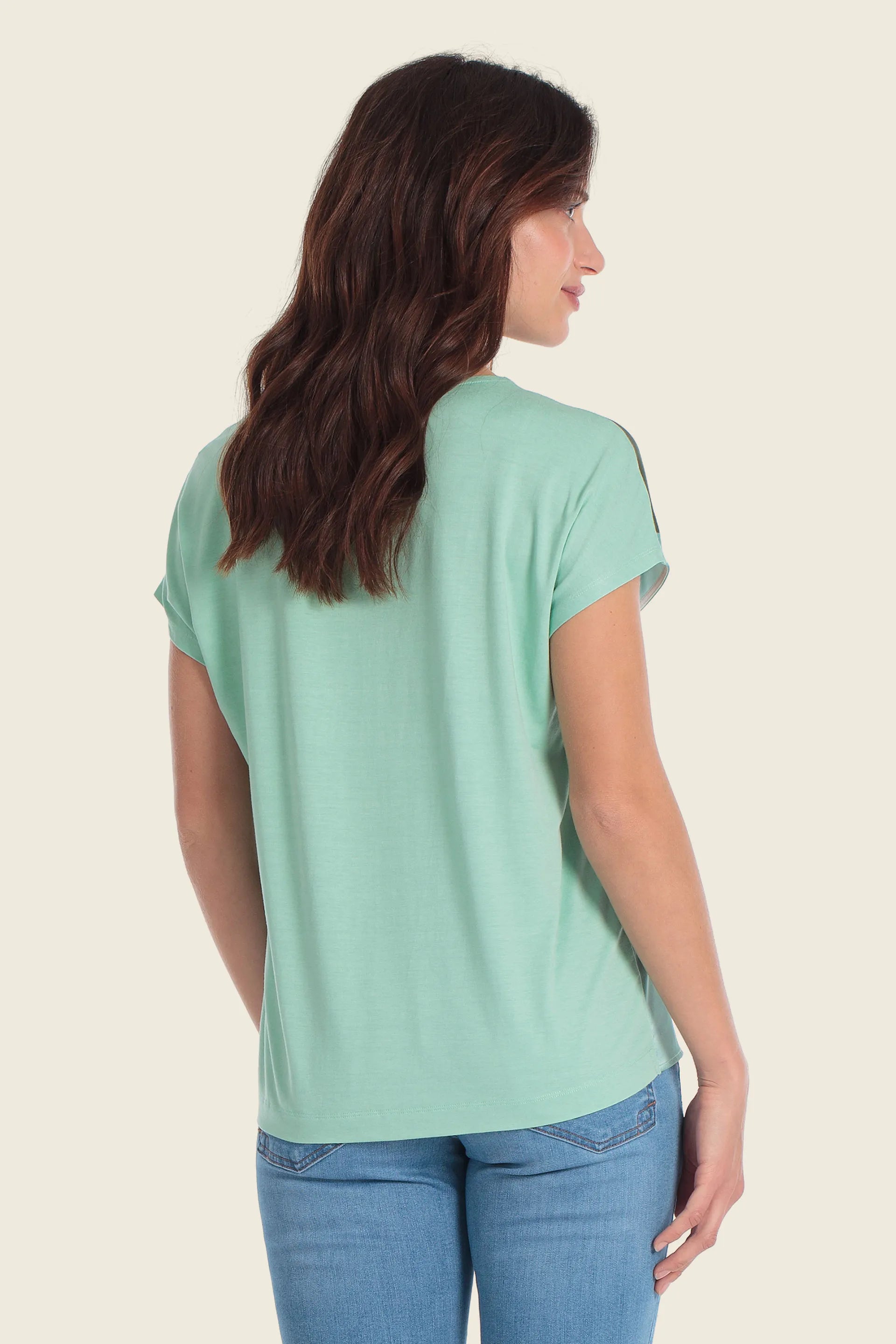 Gerry Weber Green Hazy Tea Front Print 0 T-Shirt Front Print SKU: N61745_634 Image 02