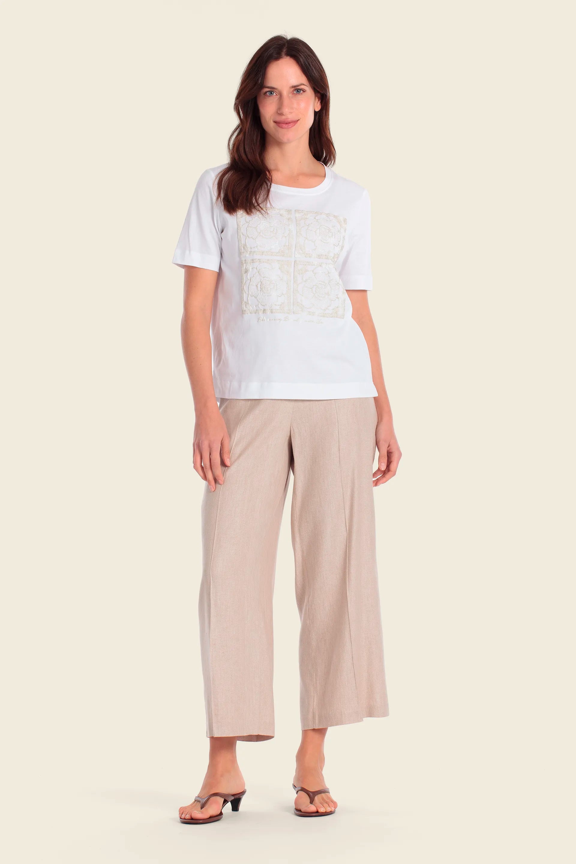 Gerry Weber White Front Print 0 White T-Shirt With Graphic Print SKU: N61750_665 Image 03