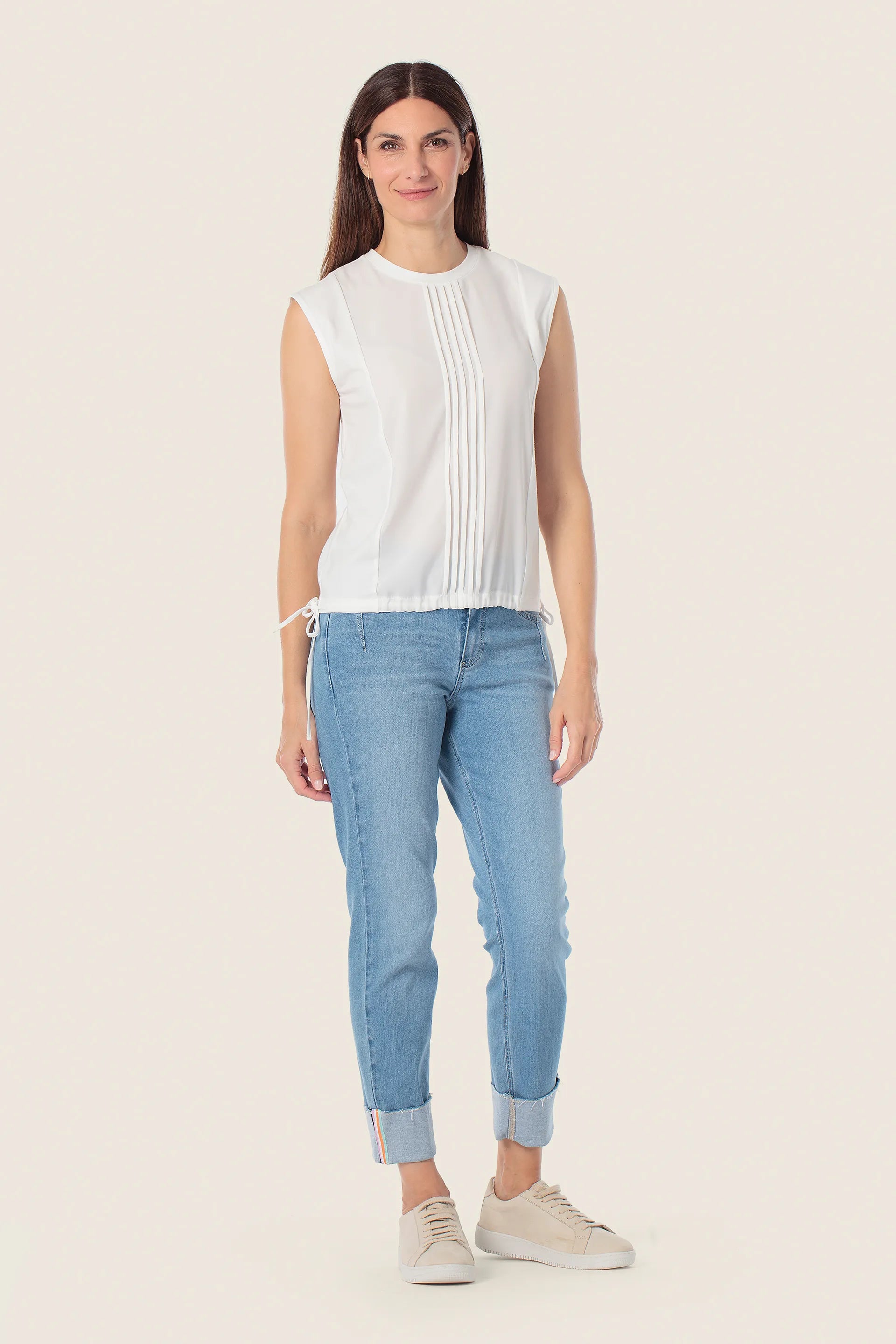 Gerry Weber White Off White 0 Sports T-ShirtWith Cap Sleeves SKU: N61950_121 Image 03