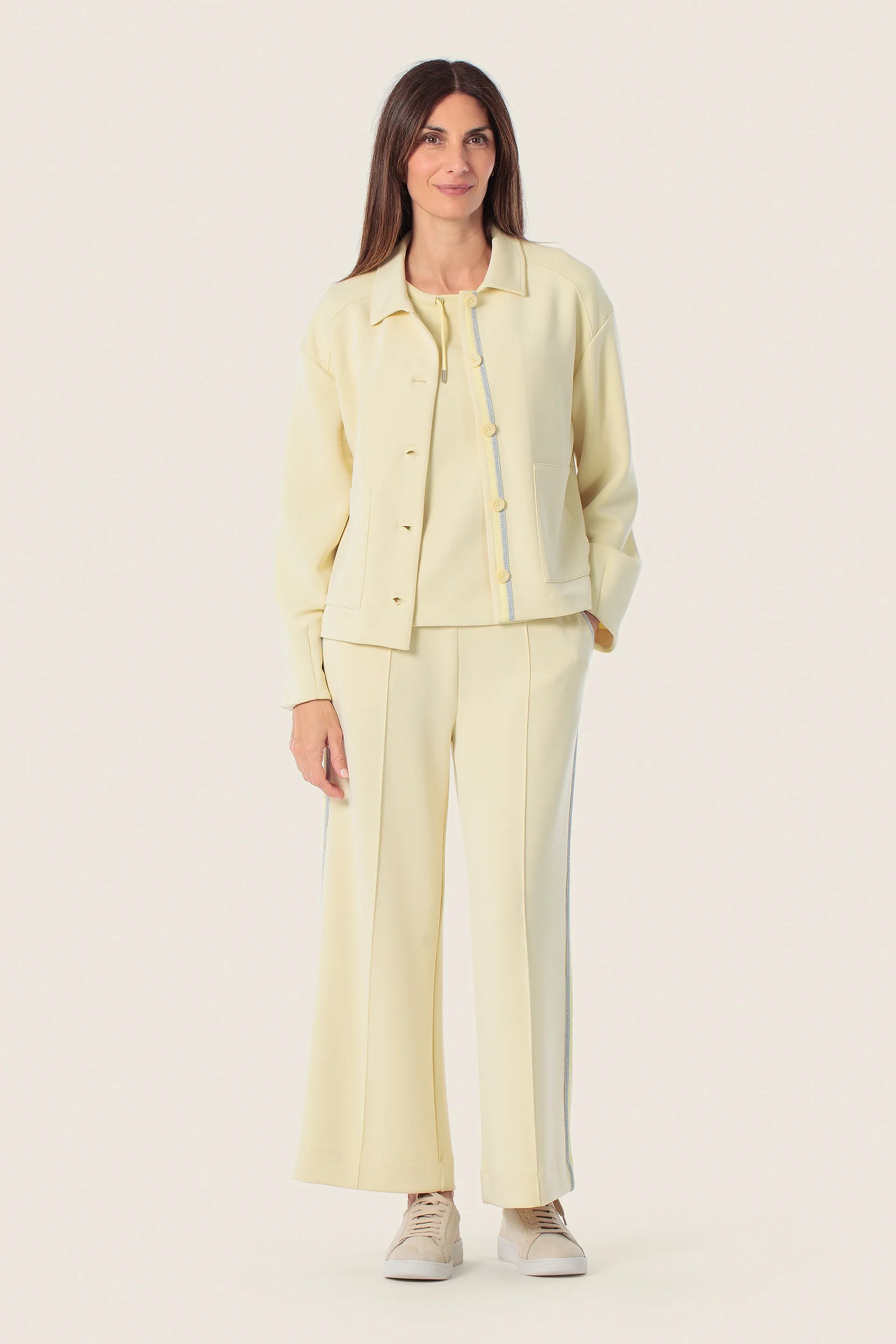 Gerry Weber Yellow Vanilla 0 Yellow Sporty Jacket With Buttons SKU: N62157_209 Image 03