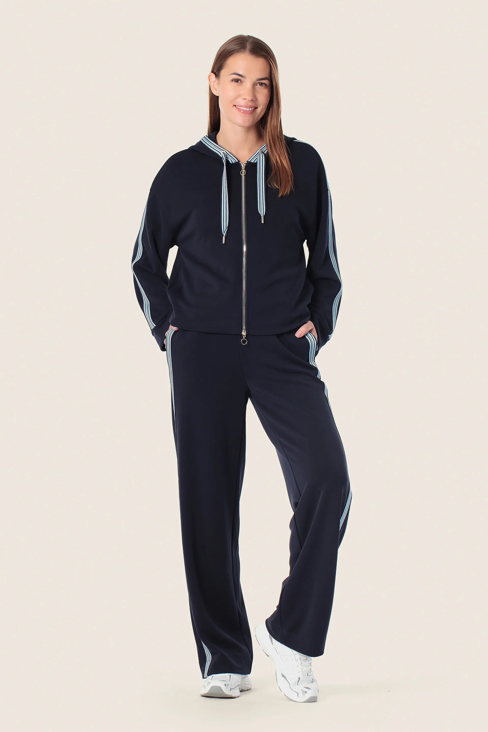 Gerry Weber Blue Navy 0 Hooded Sports Jacket SKU: N62200_104 Image 03