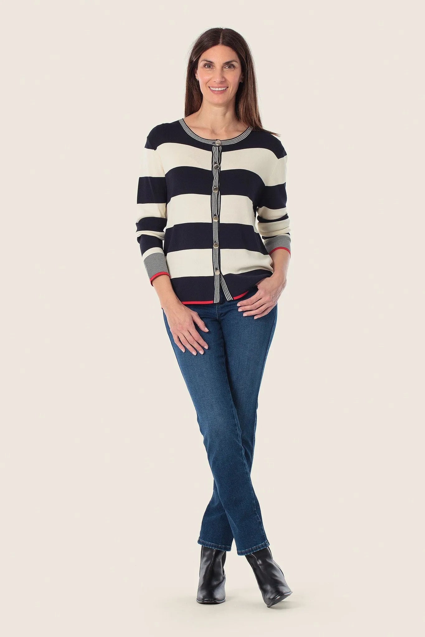 Gerry Weber Blue Navy Women Knitted Jacket SKU: N64822_104 Image 03