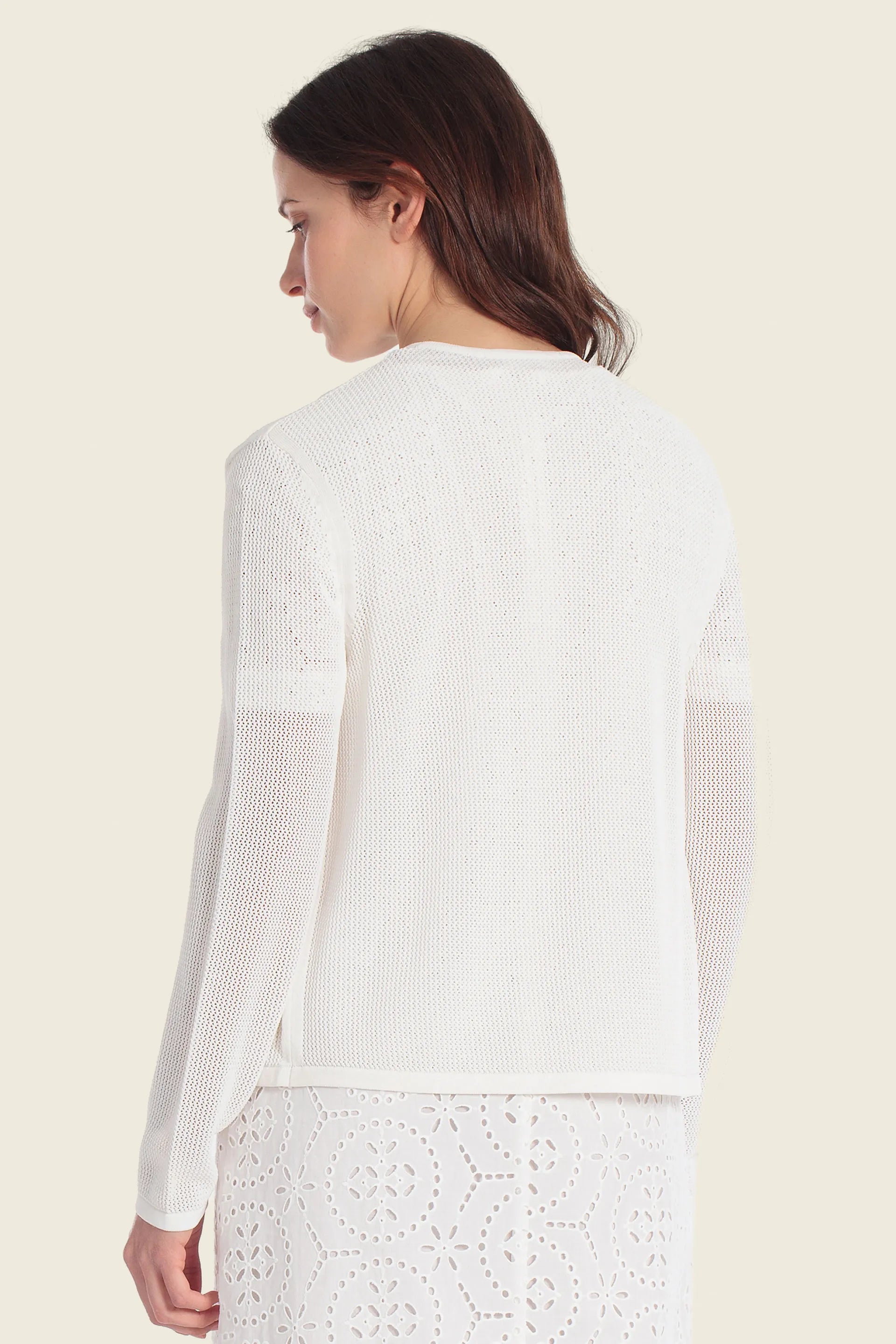 Gerry Weber White 0 Short Knitted Cardigan SKU: N64844_102 Image 02