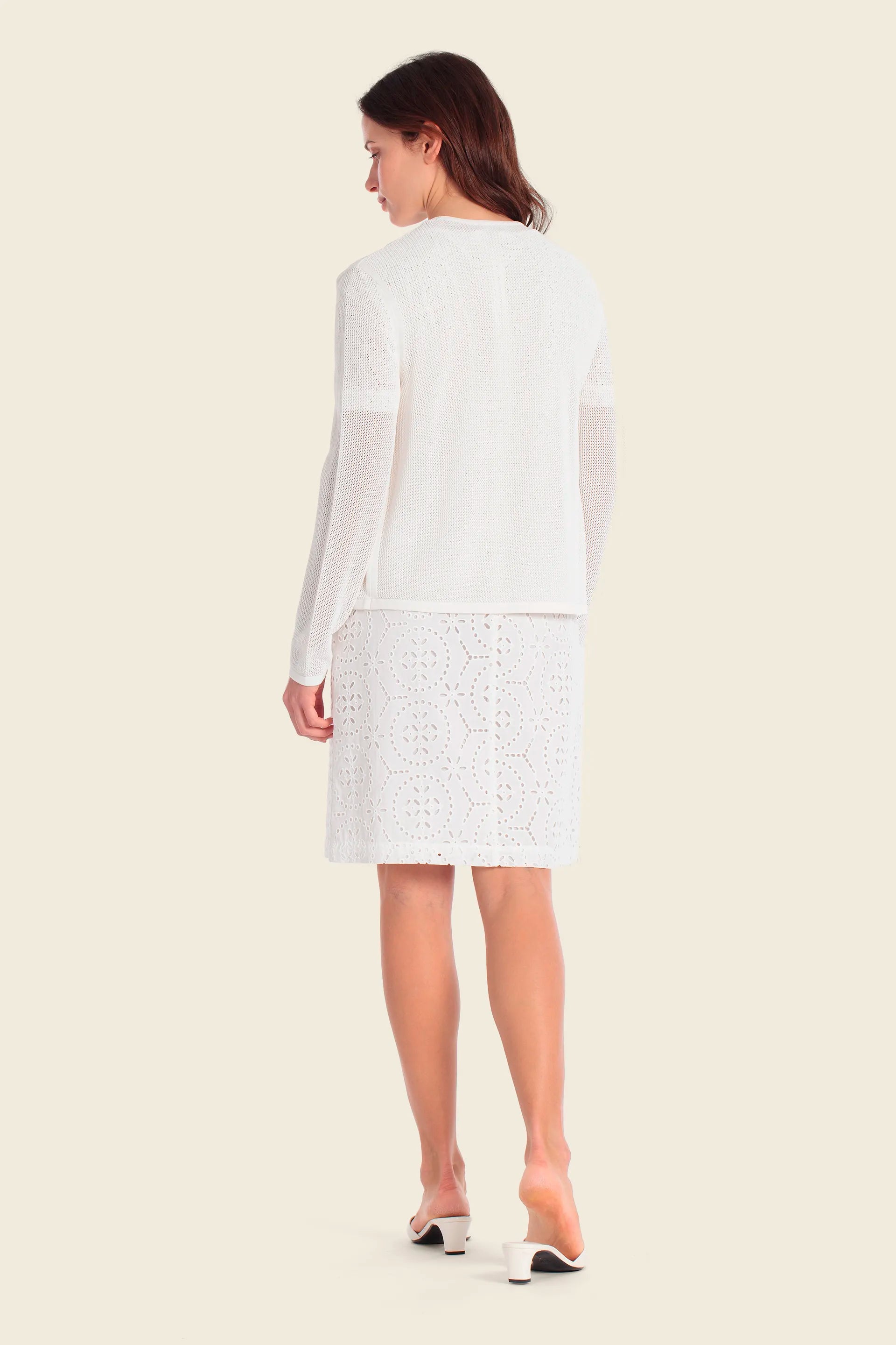 Gerry Weber White 0 Short Knitted Cardigan SKU: N64844_102 Image 04