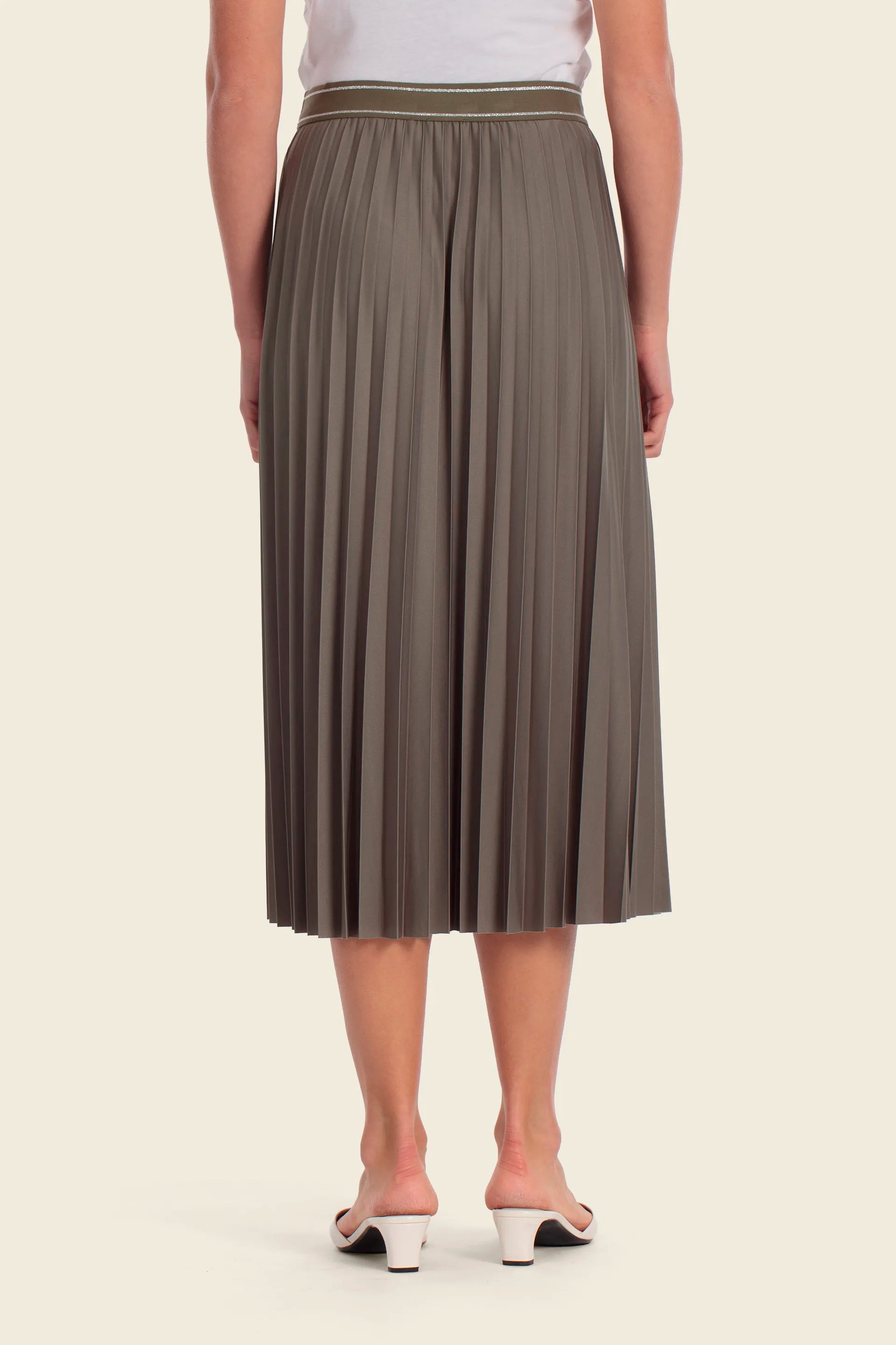 Gerry Weber Green Khaki 0 Green Midi Skirt SKU: N65684_155 Image 02