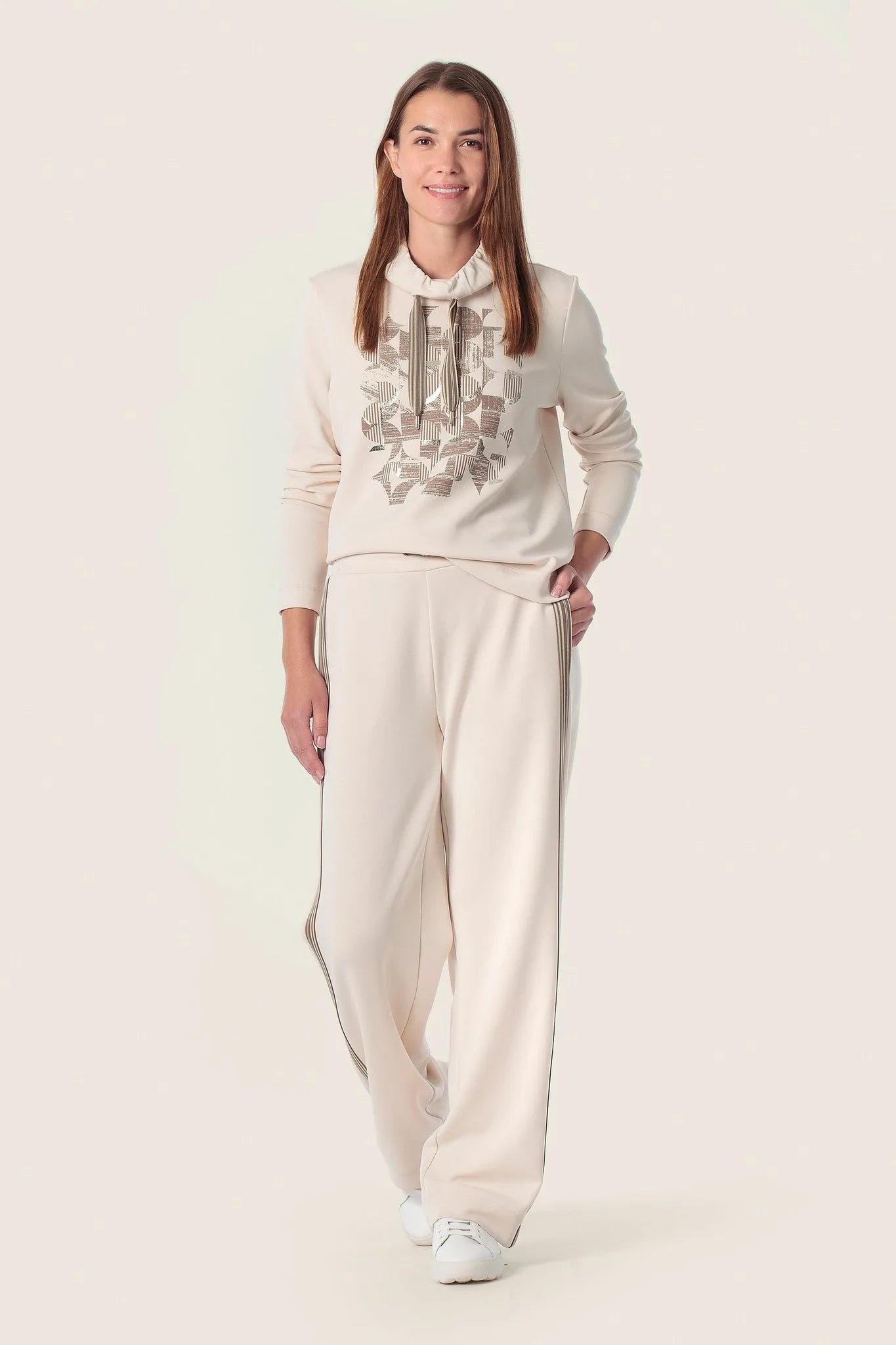 Gerry Weber Beige Sand Women Hoodie SKU: N66001_129 Image 03