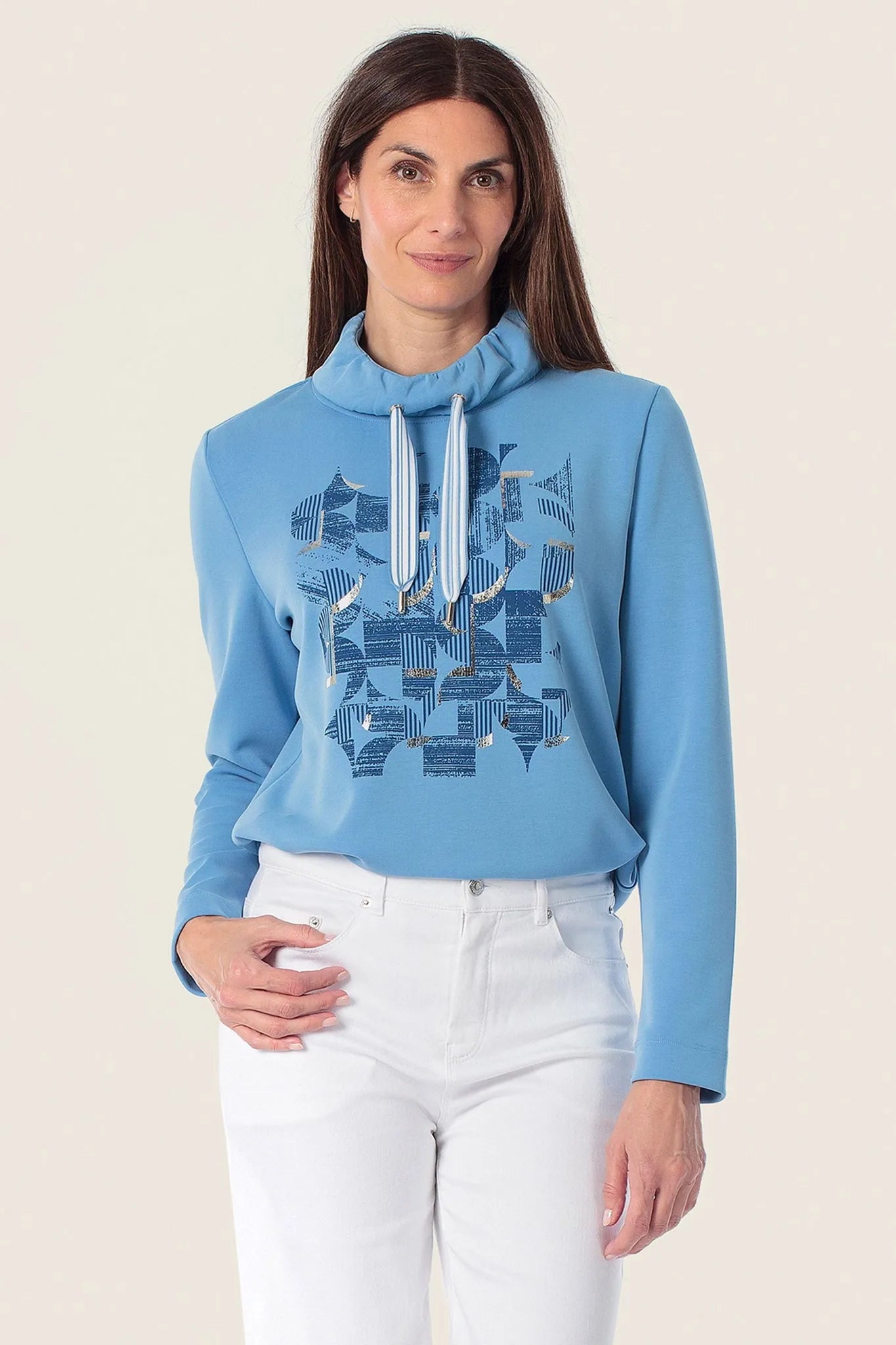 Gerry Weber Beige Sand Women Hoodie SKU: N66001_129 Image 09