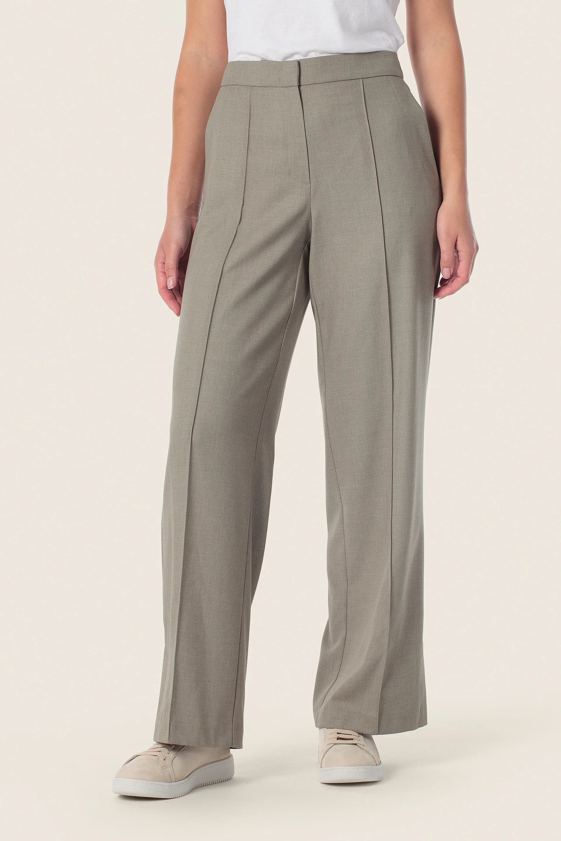 Gerry Weber Green Agate 0 Green Stretch Dress Trousers SKU: N67008_299 Image 01