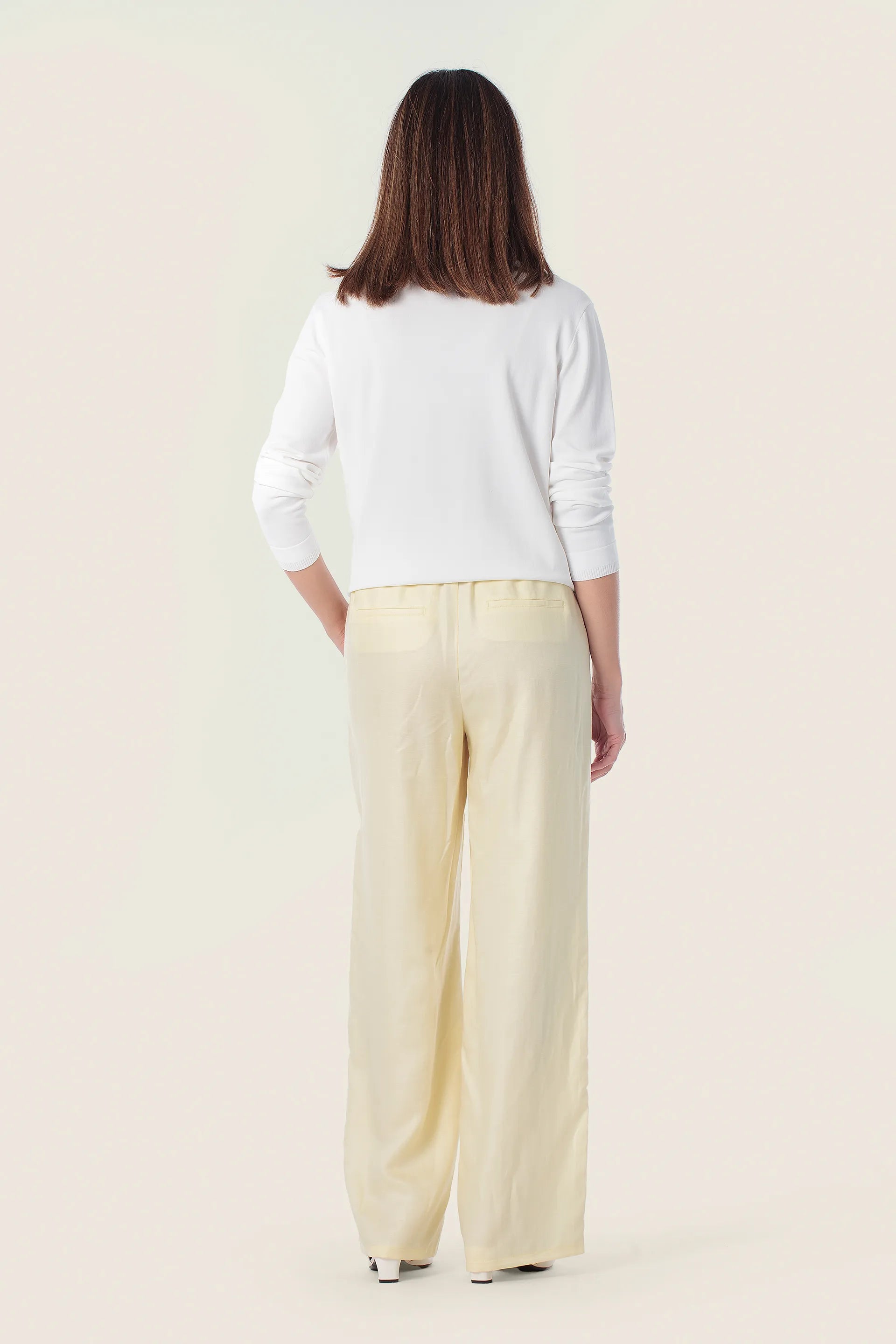 Gerry Weber Yellow Vanilla 0 Yellow Basic Trousers SKU: N67073_209 Image 04