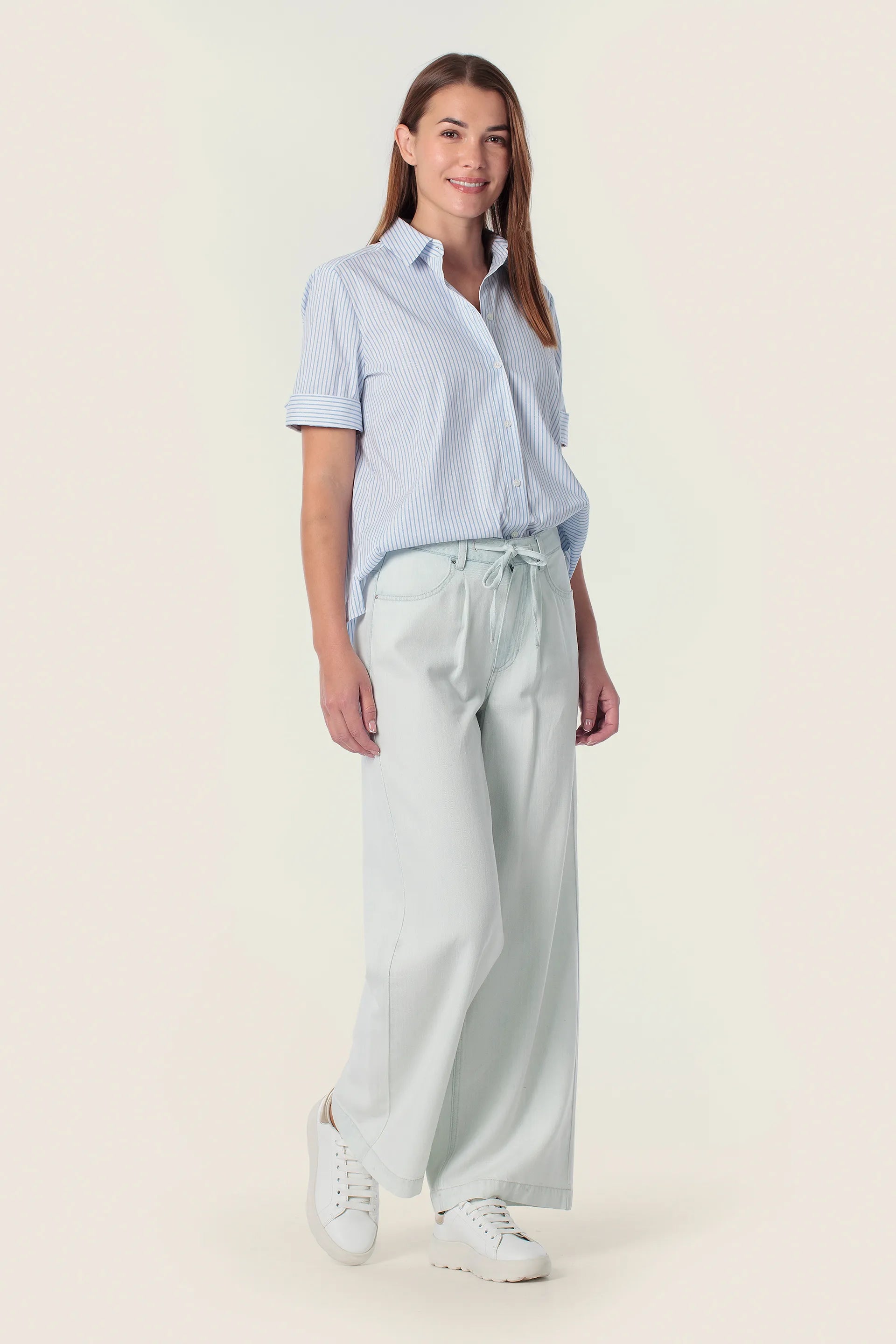 Gerry Weber Blue Light Denim 0 Blue Basic Trousers SKU: N67075_395 Image 03