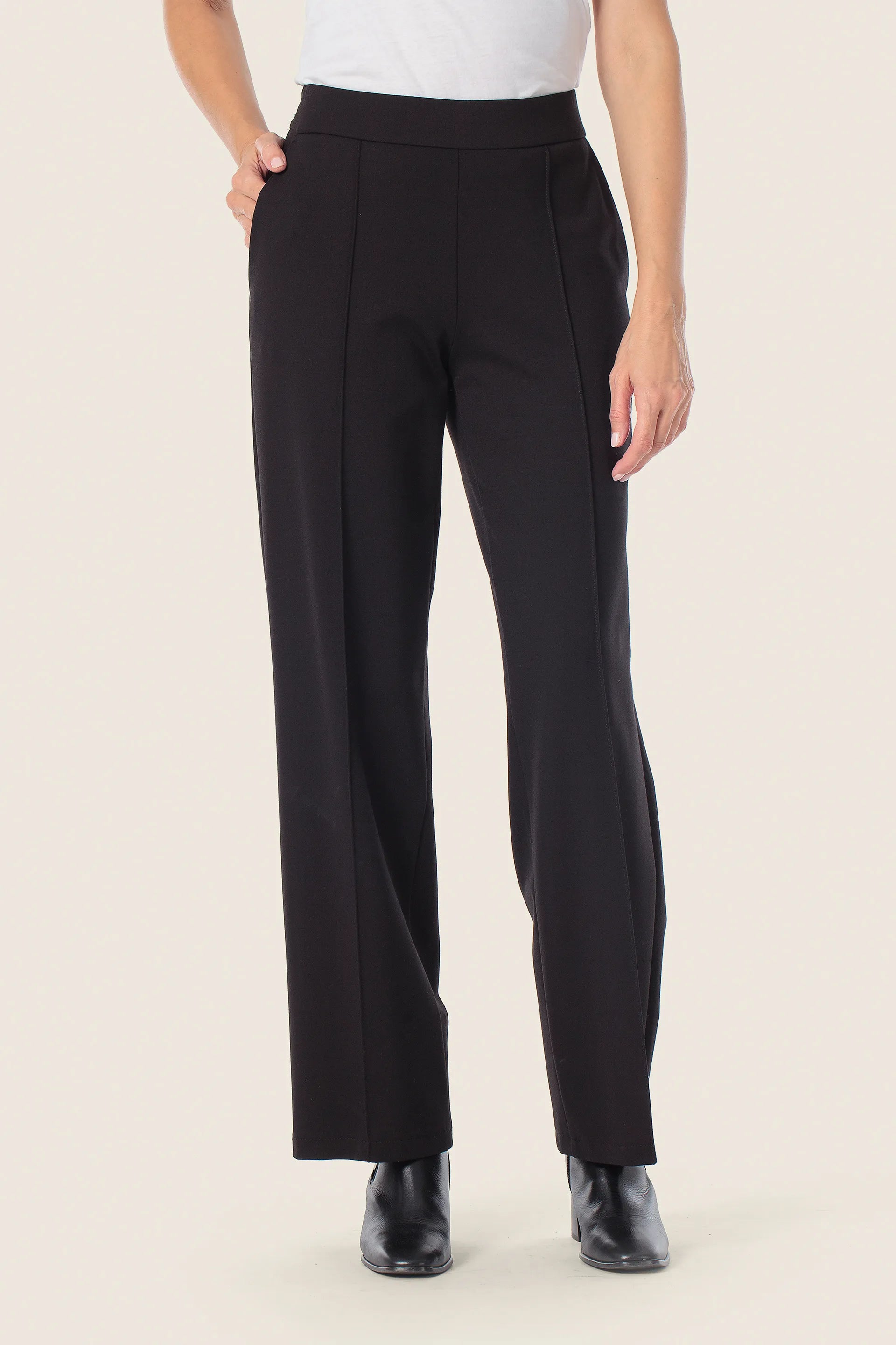 Gerry Weber Black 0 Black Slip On Trousers SKU: N67413_120 Image 01