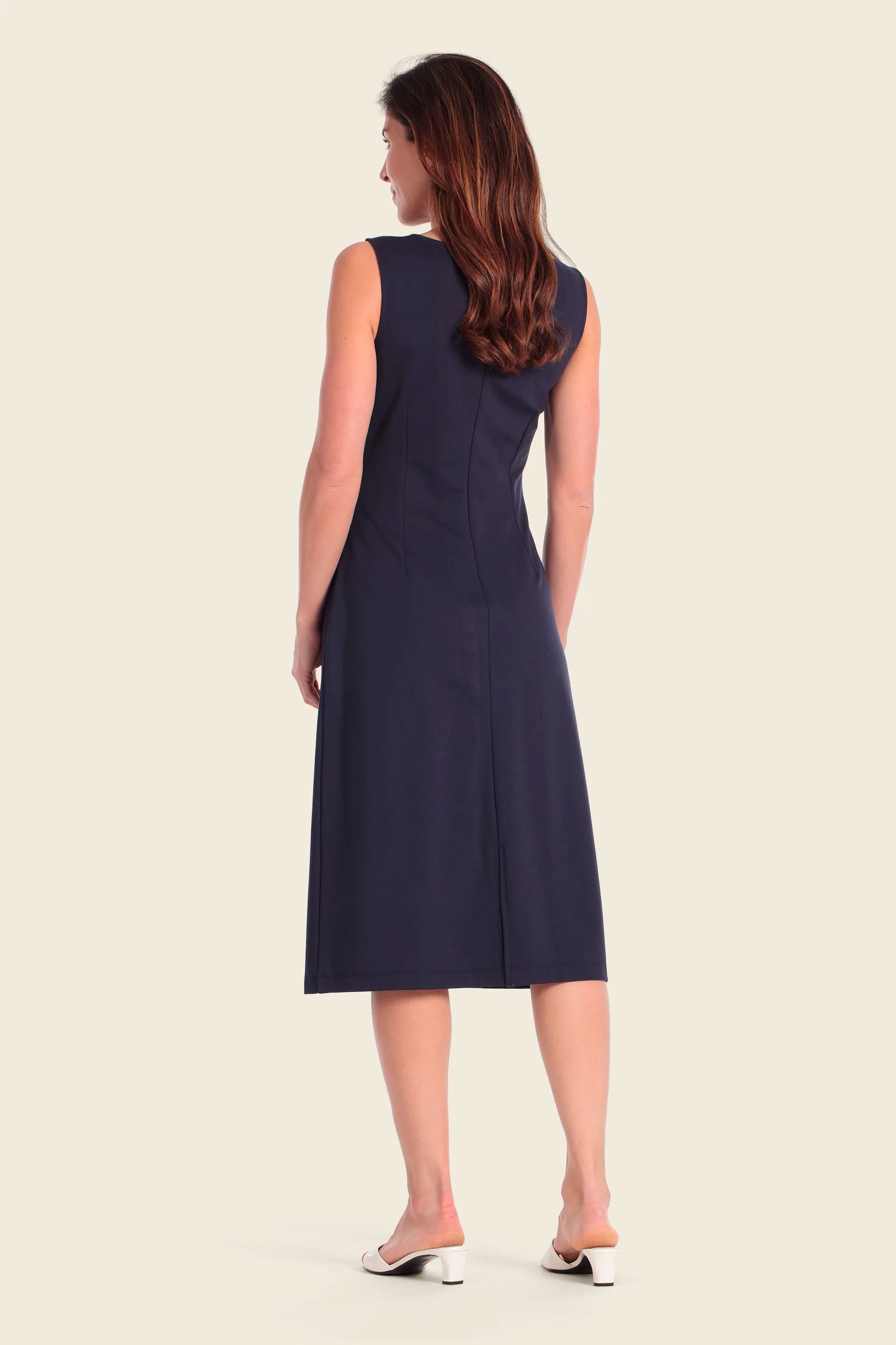 Gerry Weber Blue Night 0 Blue Sleeveless Midi Dress SKU: N68722_246 Image 02