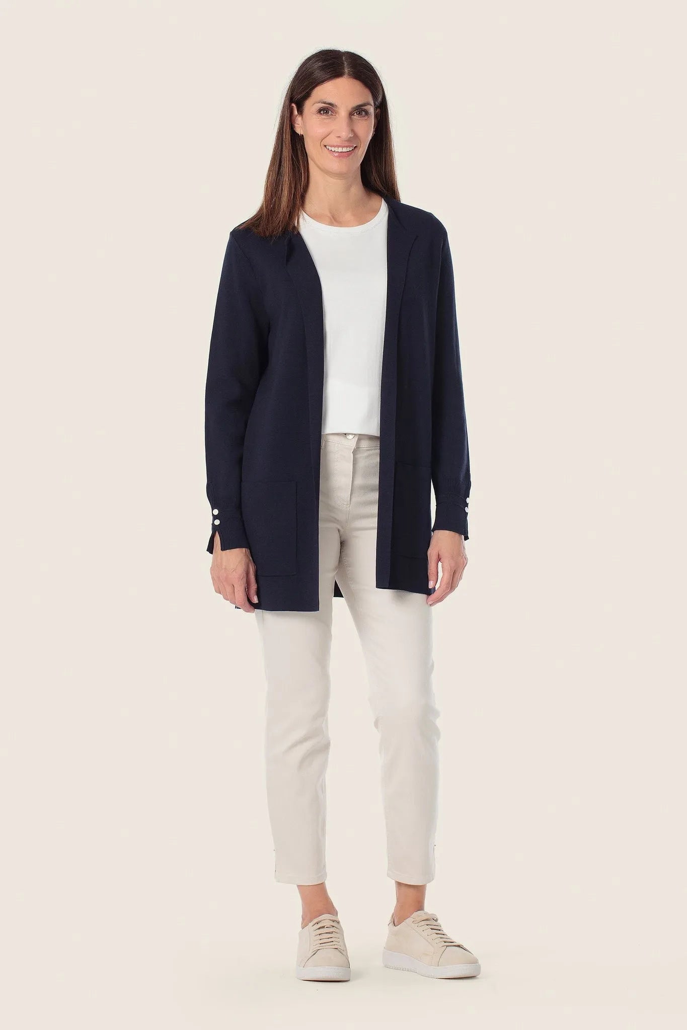 Gerry Weber Blue Navy Women Knitted Jacket SKU: N68770_104 Image 01