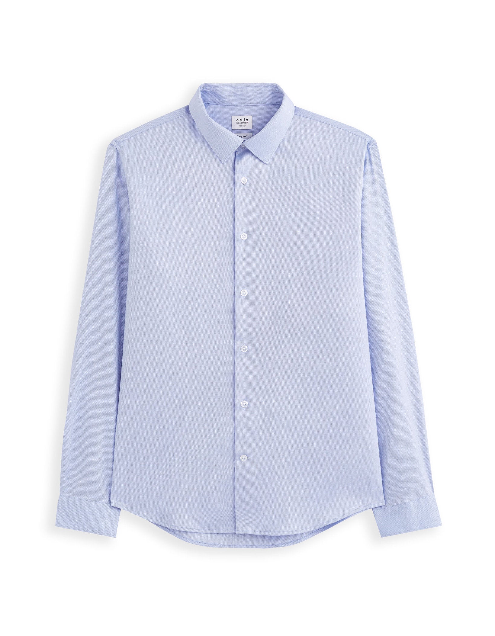 Celio_Regular Royal Oxford Shirt - Blue_NAROXRG_BLEU CIEL_03