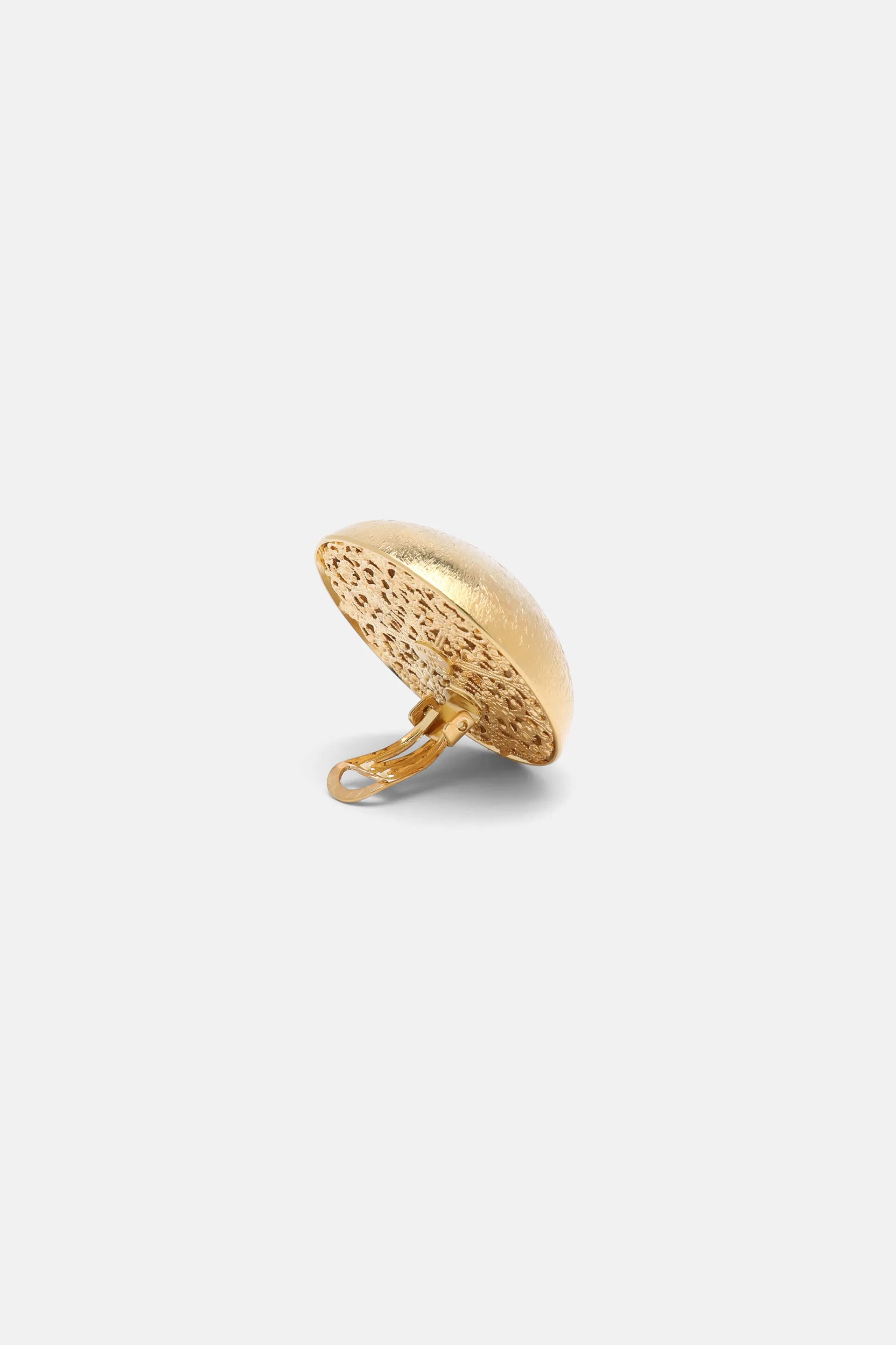 Luisa Spagnoli Oro Women Neanide - Maxi Satin-Finish Brass Earrings SKU: NEANIDE_0002 Image 03