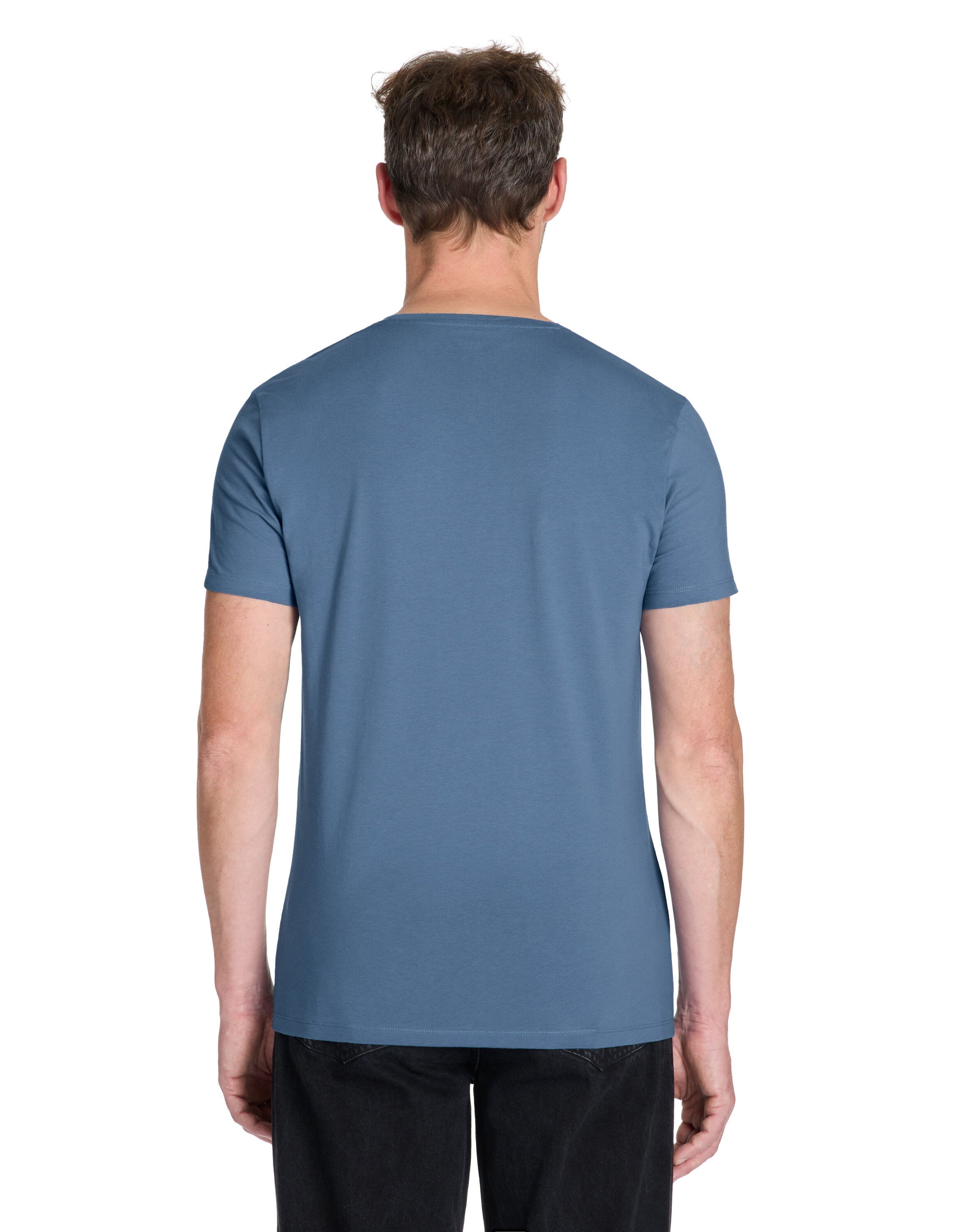 Celio_Slim Round Neck T-Shirt 100% Stretch Cotton - Navy_NEUNIR_BLUE 01_04