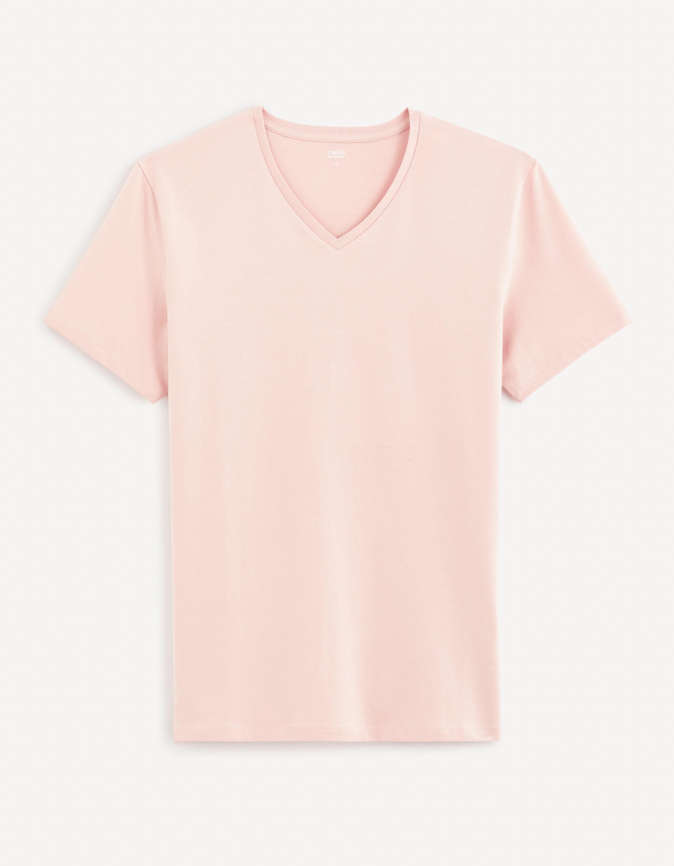 Slim Stretch V-Neck T-Shirt_NEUNIV_LIGHT PINK 01_02