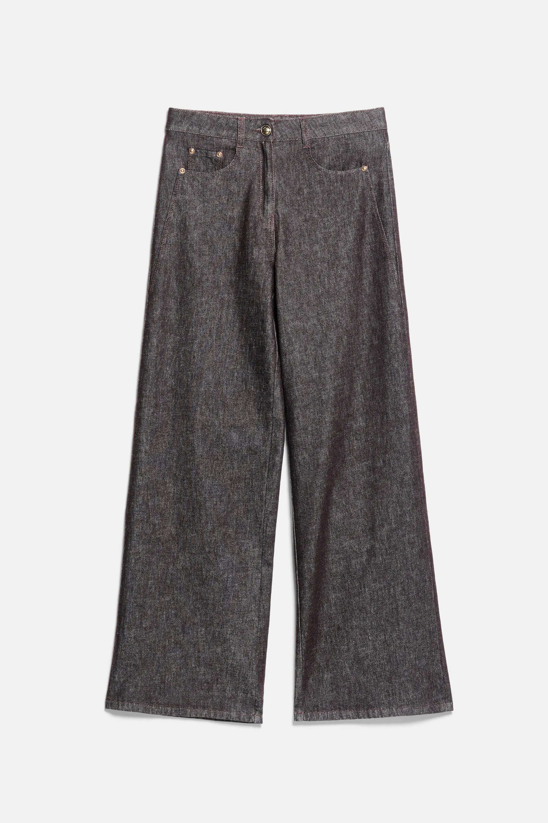 Luisa Spagnoli Marrone Women Opaglio - Regular-Fit Jeans with Heraldic Buttons SKU: OPAGLIO_0927 Image 05