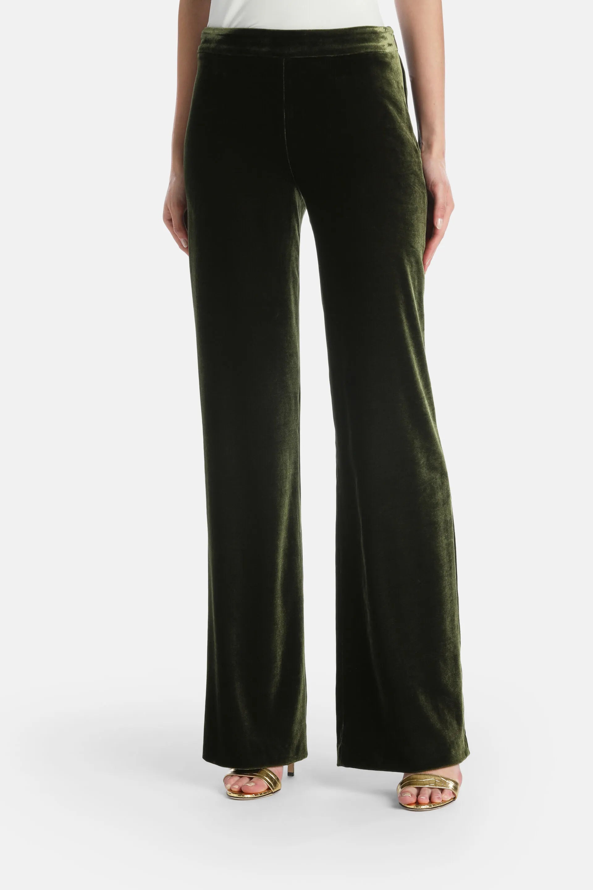 Luisa Spagnoli_Green_Orfano - Velvet Trousers_ORFANO A_1741_02
