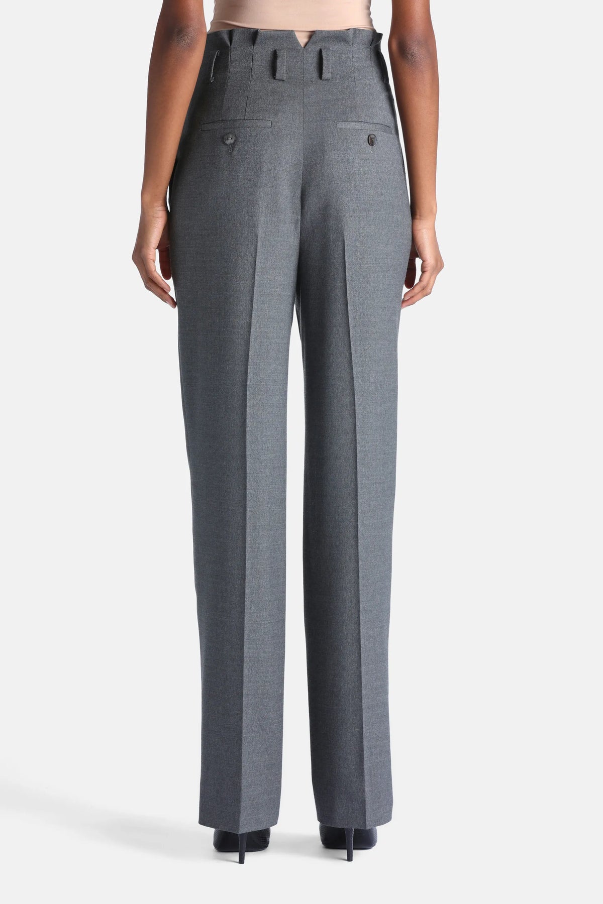 Luisa Spagnoli Grigio Melange Women Orpelli - Loose-Fit MŽlange Pants - Fashion Show SKU: ORPELLI_0813 Image 02