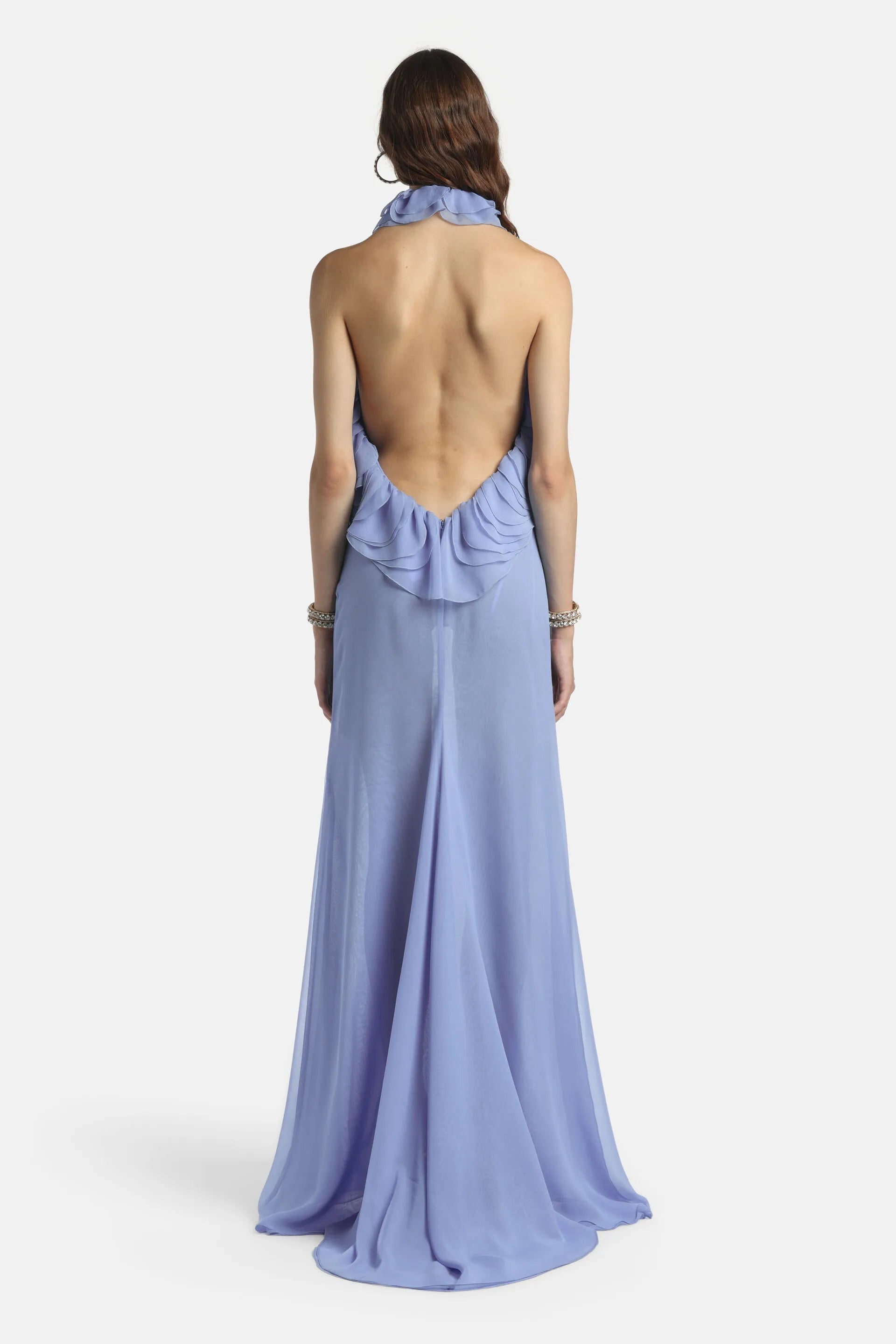Luisa Spagnoli Pervinca Women Palesare - Ruffled Gown - Fashion Show SKU: PALESARE_2619 Image 02