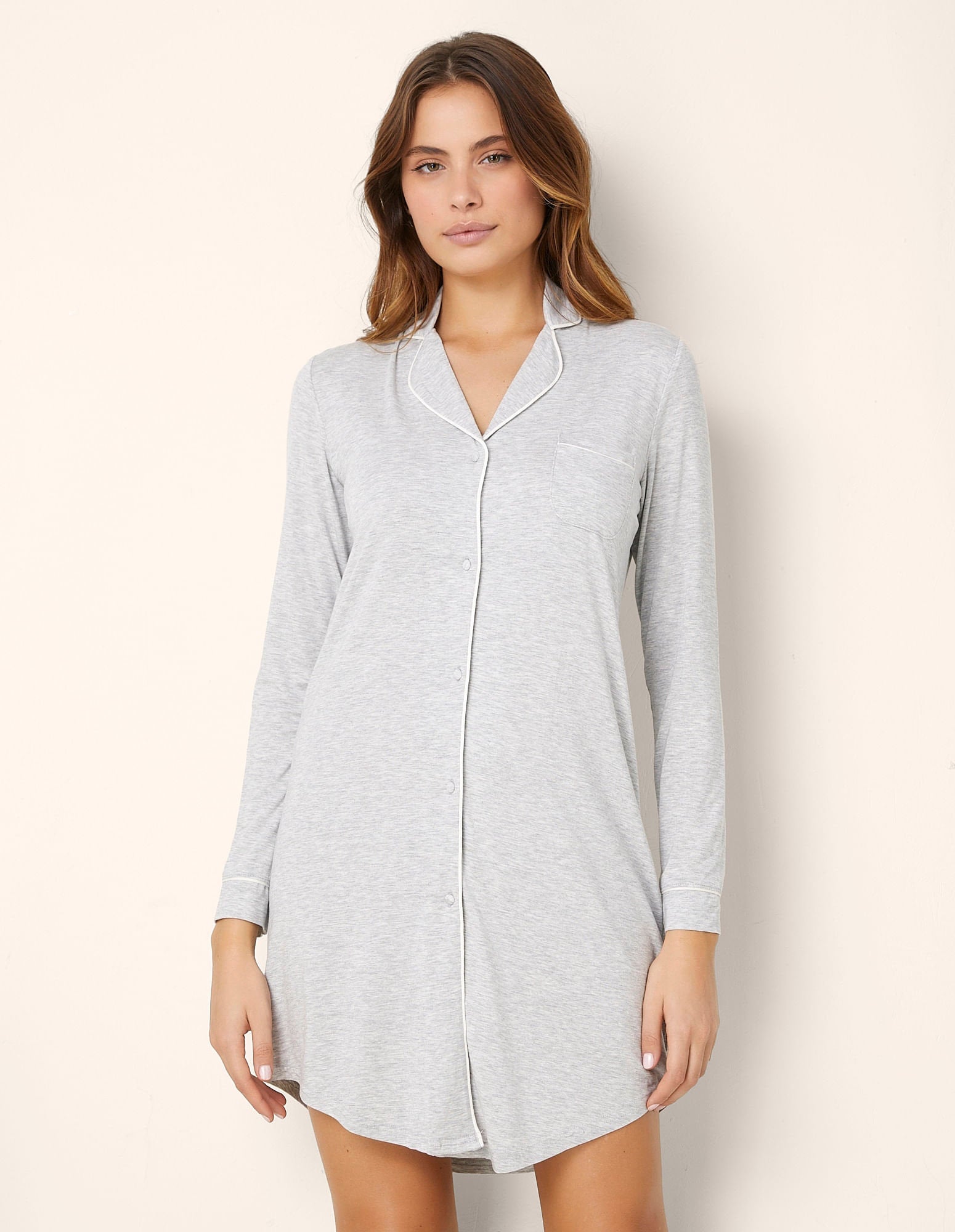 Yamamay_Daily Long-Sleeved Nightgown with Tencel ª Modal_PCCD181002_133_02