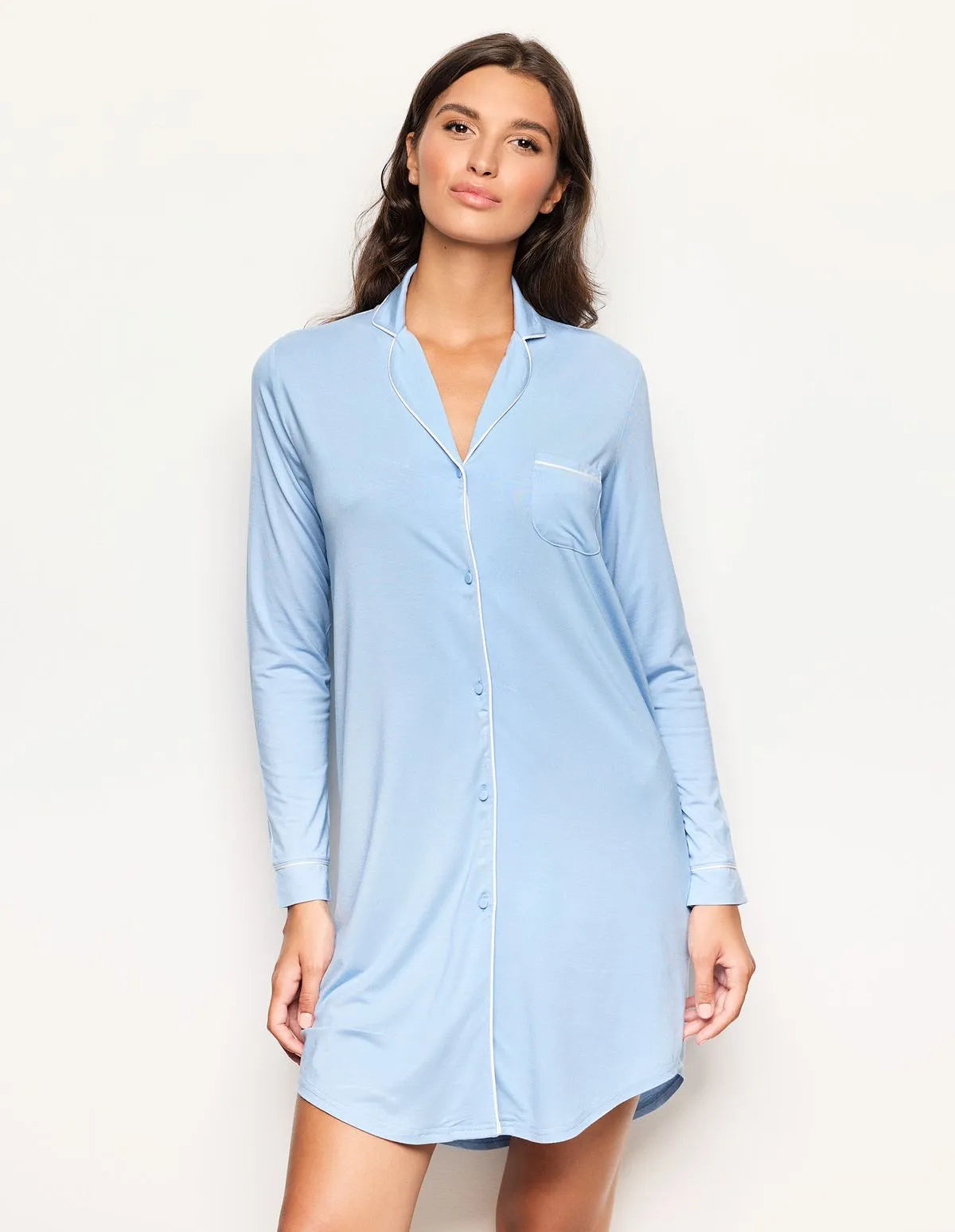 Yamamay_Baby Blue_Buttoned Nightdress with Tencelª Modal Ð Daily Modal_PCCD183003_032_01