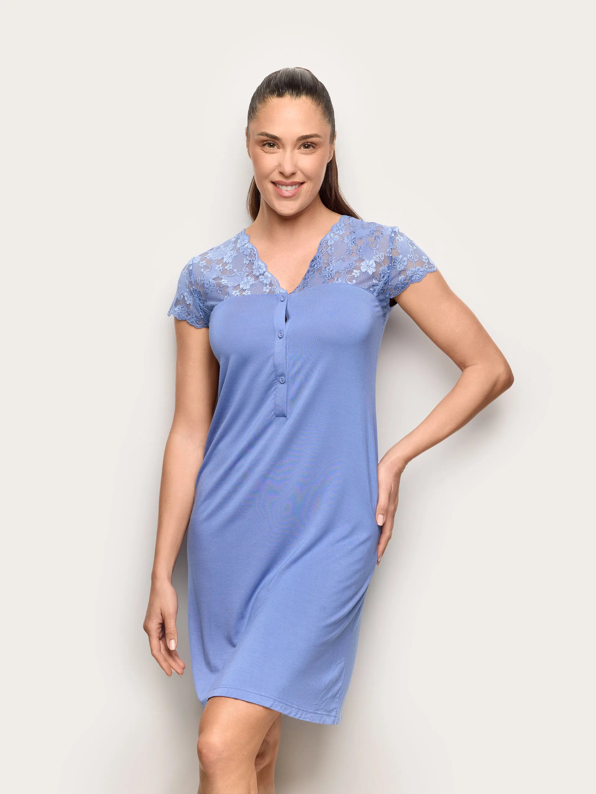 Yamamay_Denim_Short-Sleeved Nightgown - Primula Color_PCCD191001_038_01