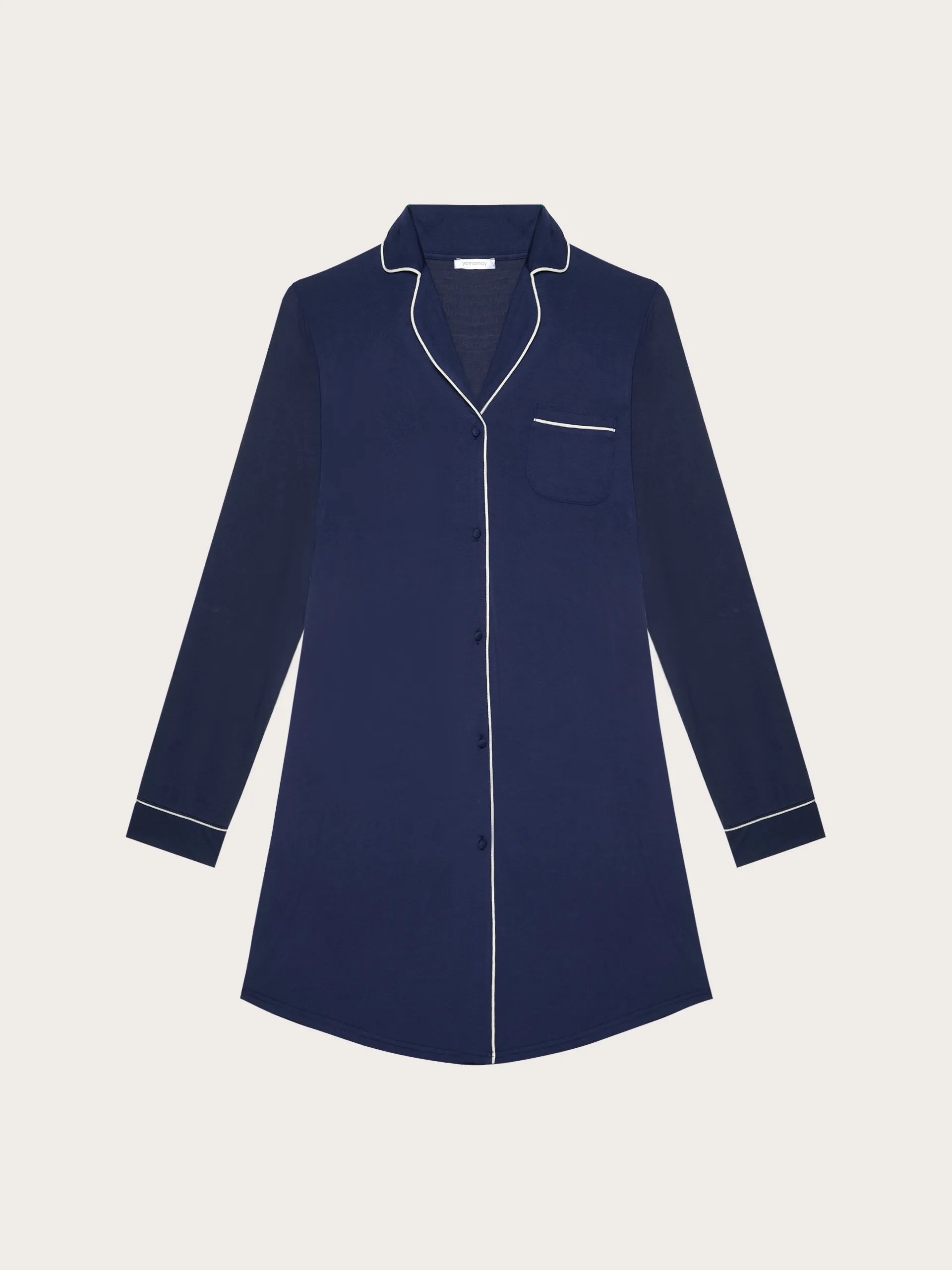 Yamamay_Dark Blue_Long-Sleeve Nightshirt - Daily Modal_PCCD191002_215_04