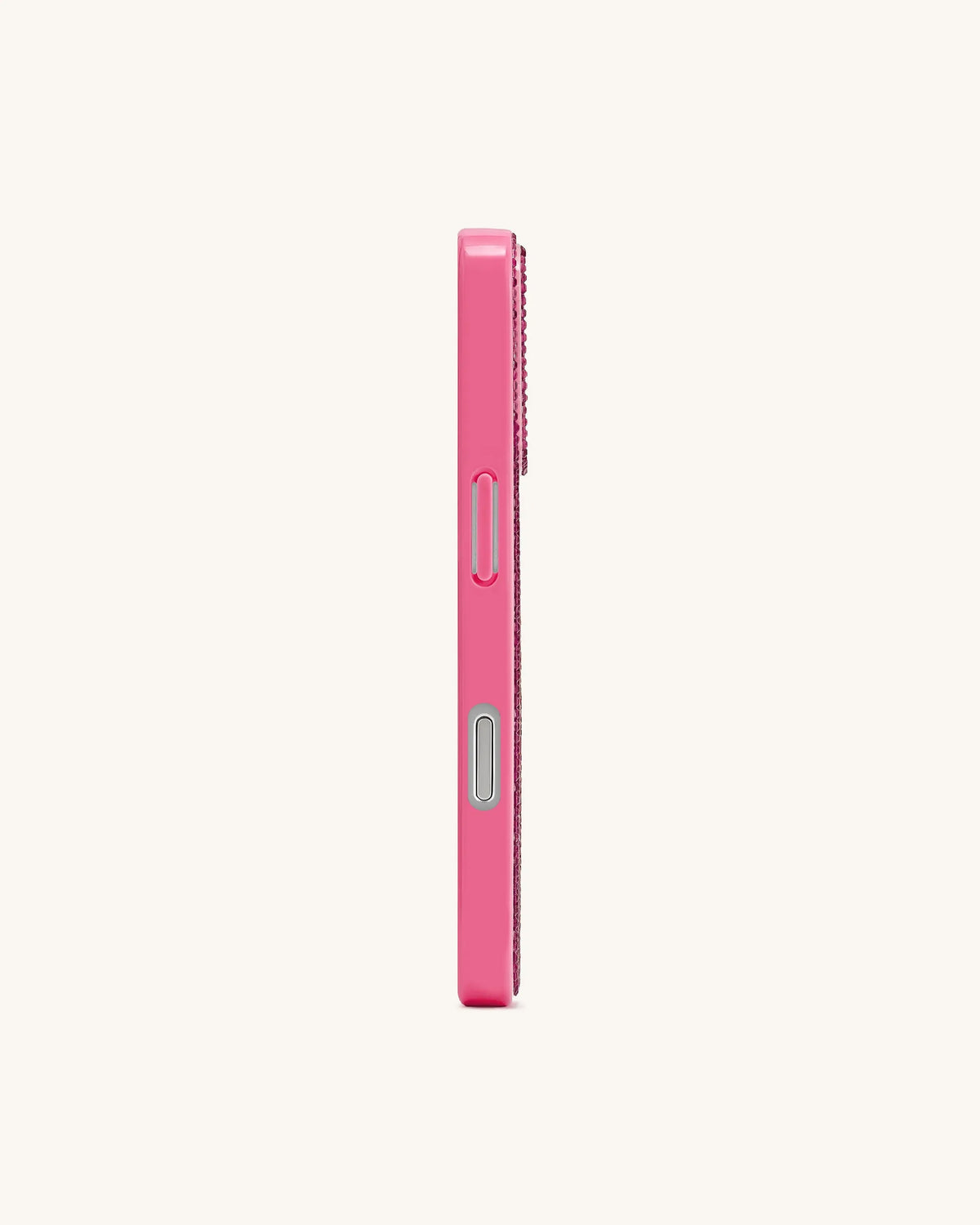 JW Pei Pink Women Olive Skewer Rhinestone Phone Case SKU: PE201-4-ip17pro_Pink Image 03