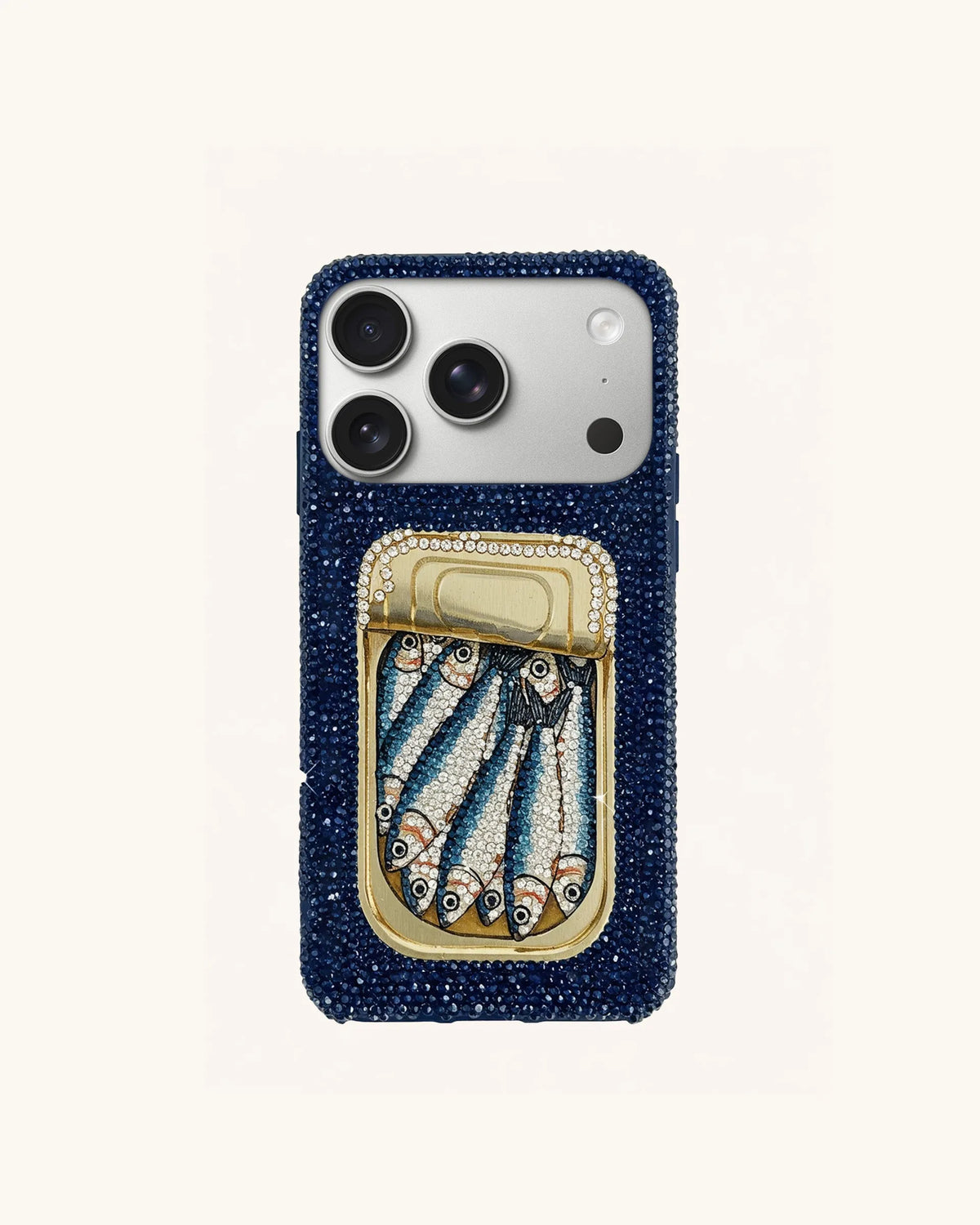 JW Pei Blue Women Sardine Tin Artificial Crystal Phone Case - Iphone 17 Pro Max SKU: PE401-5_Blue Image 01