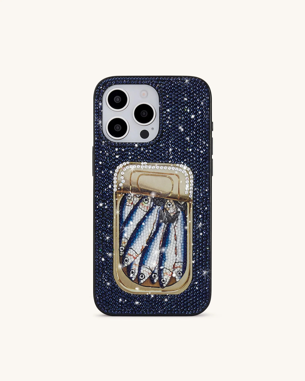 JW Pei Blue Women Sardine Tin Artificial Crystal Phone Case - Iphone 17 Pro Max SKU: PE401-5_Blue Image 03