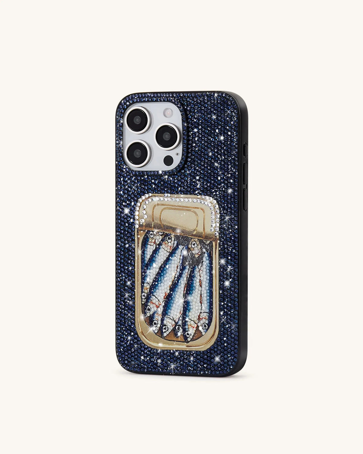 JW Pei Blue Women Sardine Tin Artificial Crystal Phone Case - Iphone 17 Pro Max SKU: PE401-5_Blue Image 04