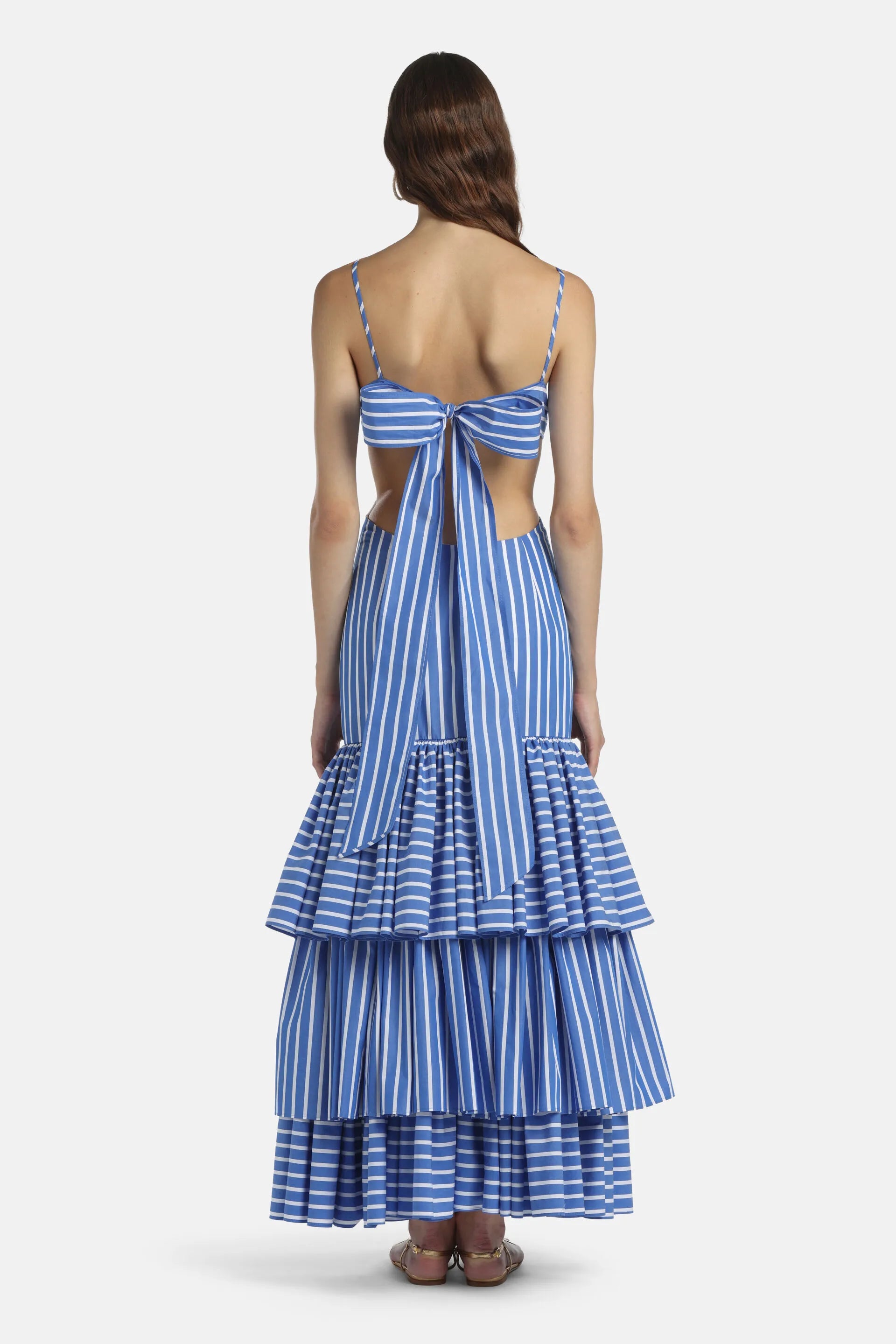 Luisa Spagnoli Var Riga Azzurra Women Perula - Cut-Out Maxi Dress - Fashion Show SKU: PERULA_3275 Image 03