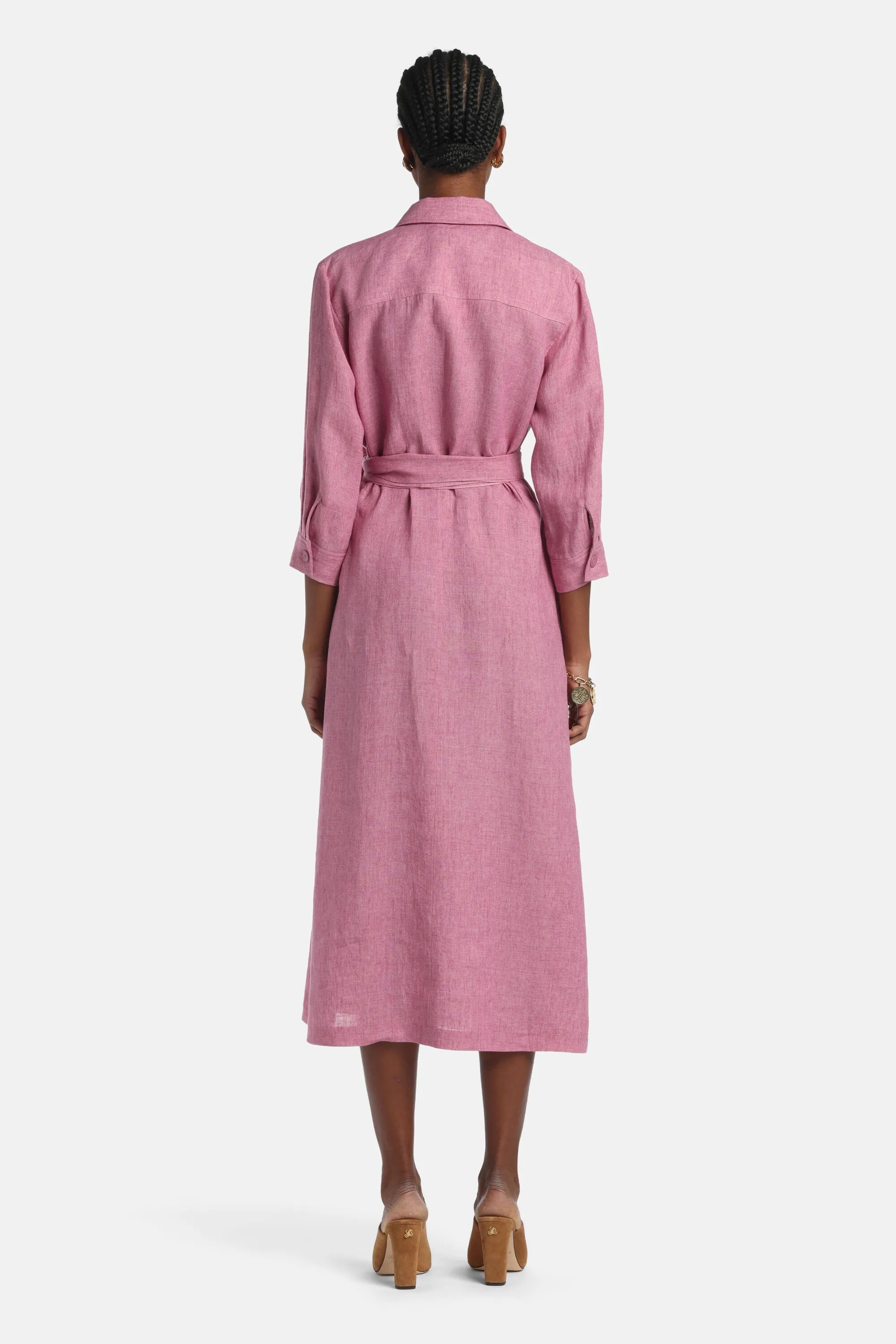 Luisa Spagnoli Rosa Melange Women Polesana - Long Shirt Dress SKU: POLESANA_0338 Image 02
