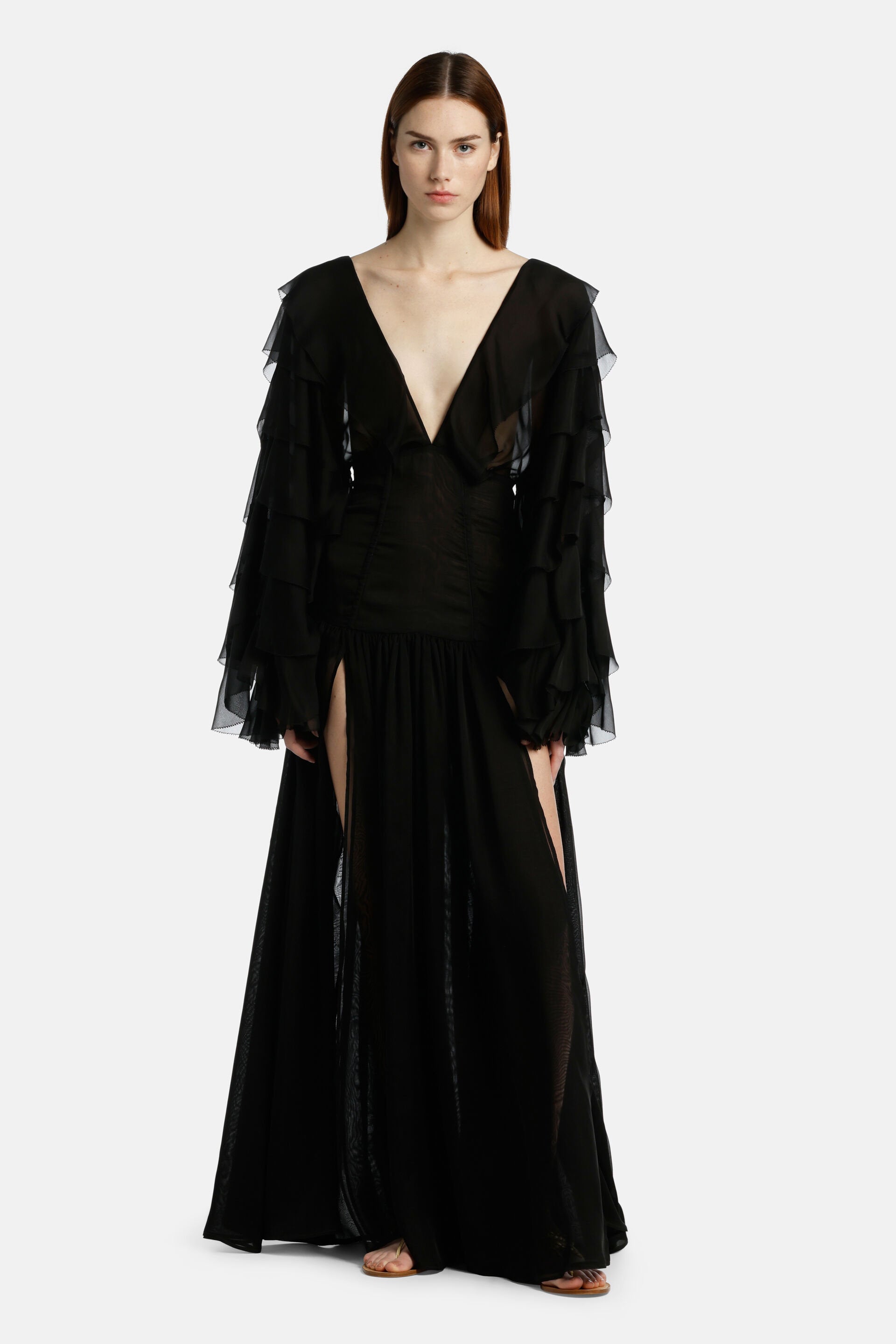 Luisa Spagnoli_Ponteggio - Long Silk Dress - Fashion Show_PONTEGGIO_0101_01