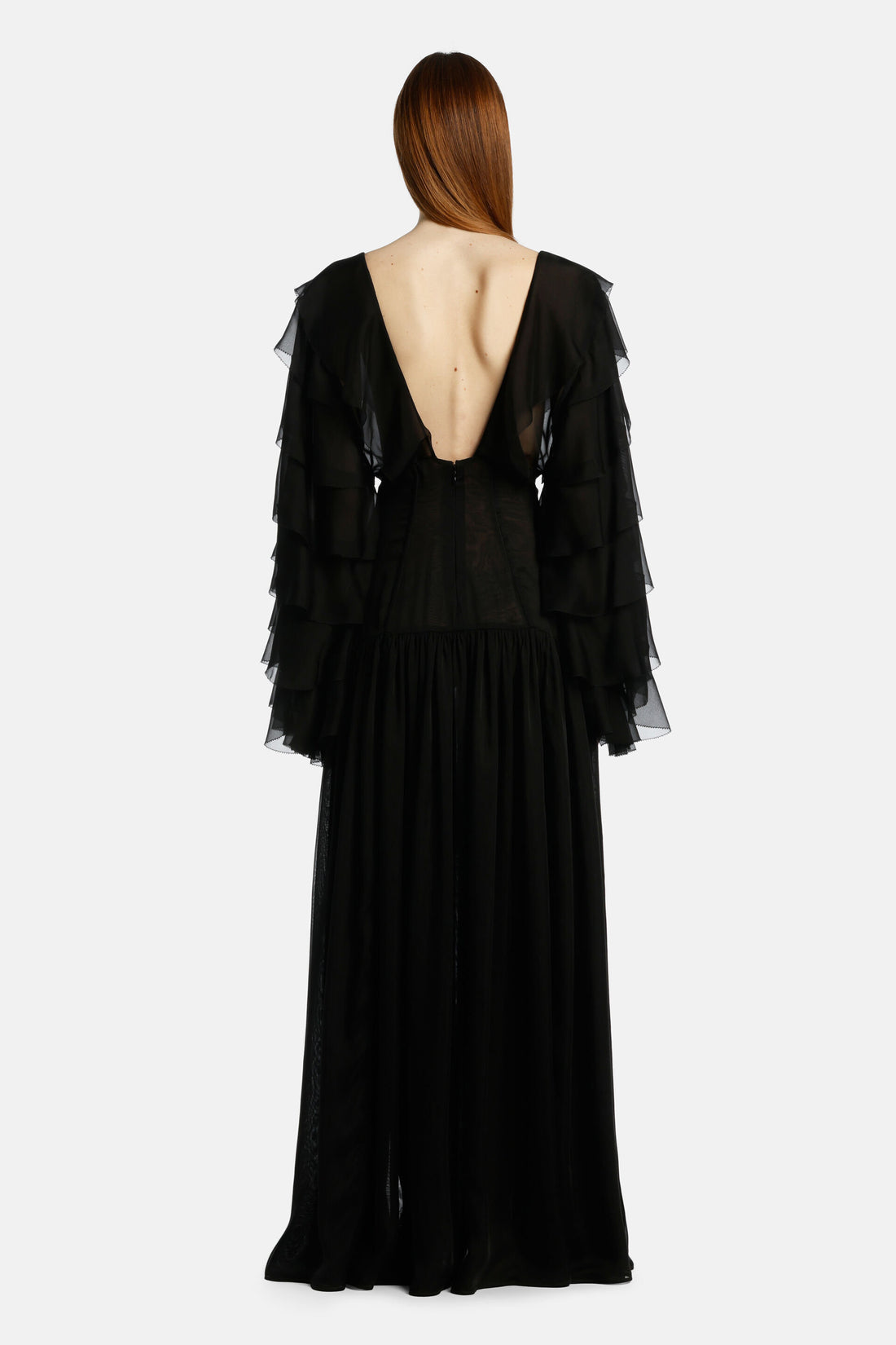 Luisa Spagnoli_Ponteggio - Long Silk Dress - Fashion Show_PONTEGGIO_0101_02