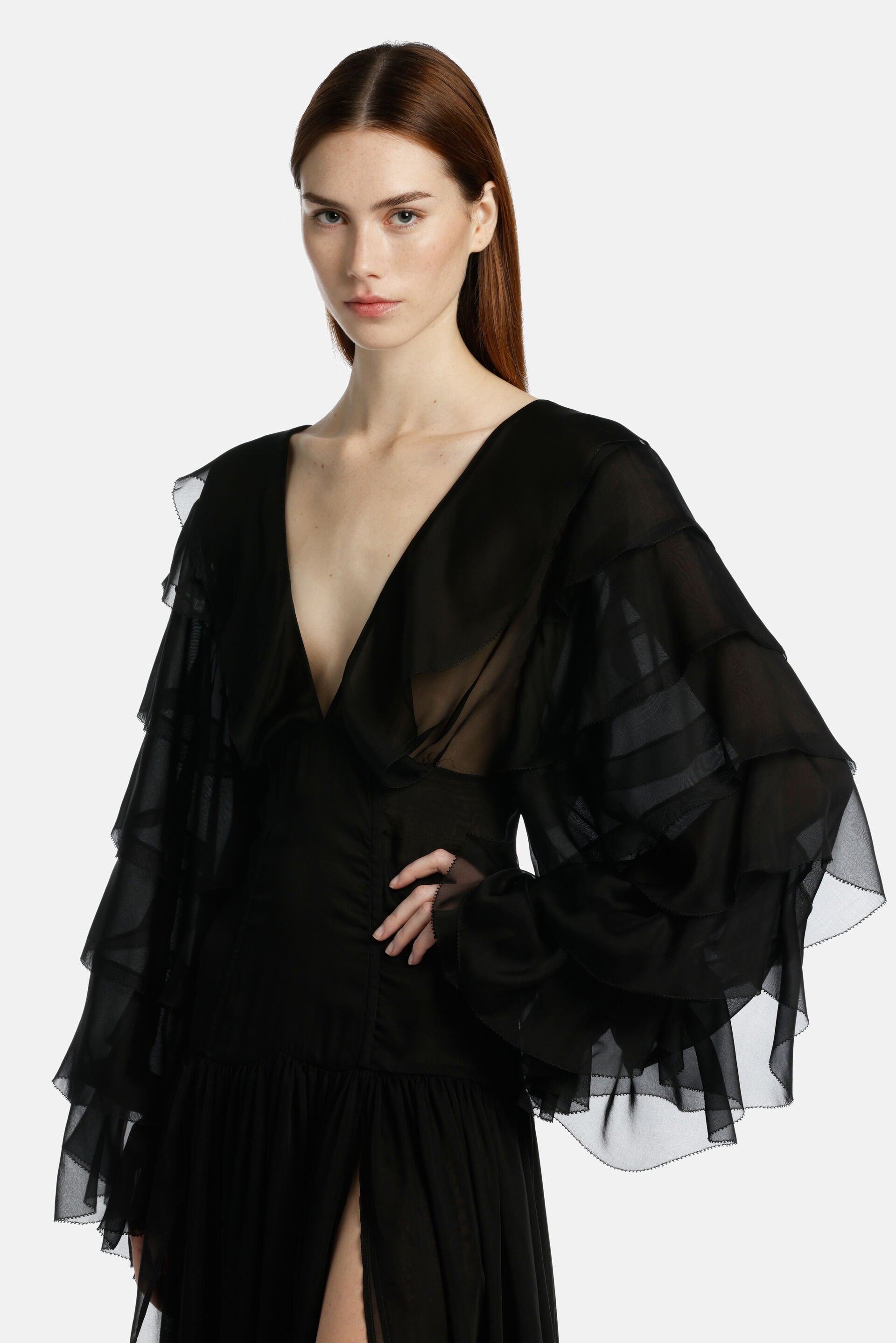 Luisa Spagnoli_Ponteggio - Long Silk Dress - Fashion Show_PONTEGGIO_0101_03